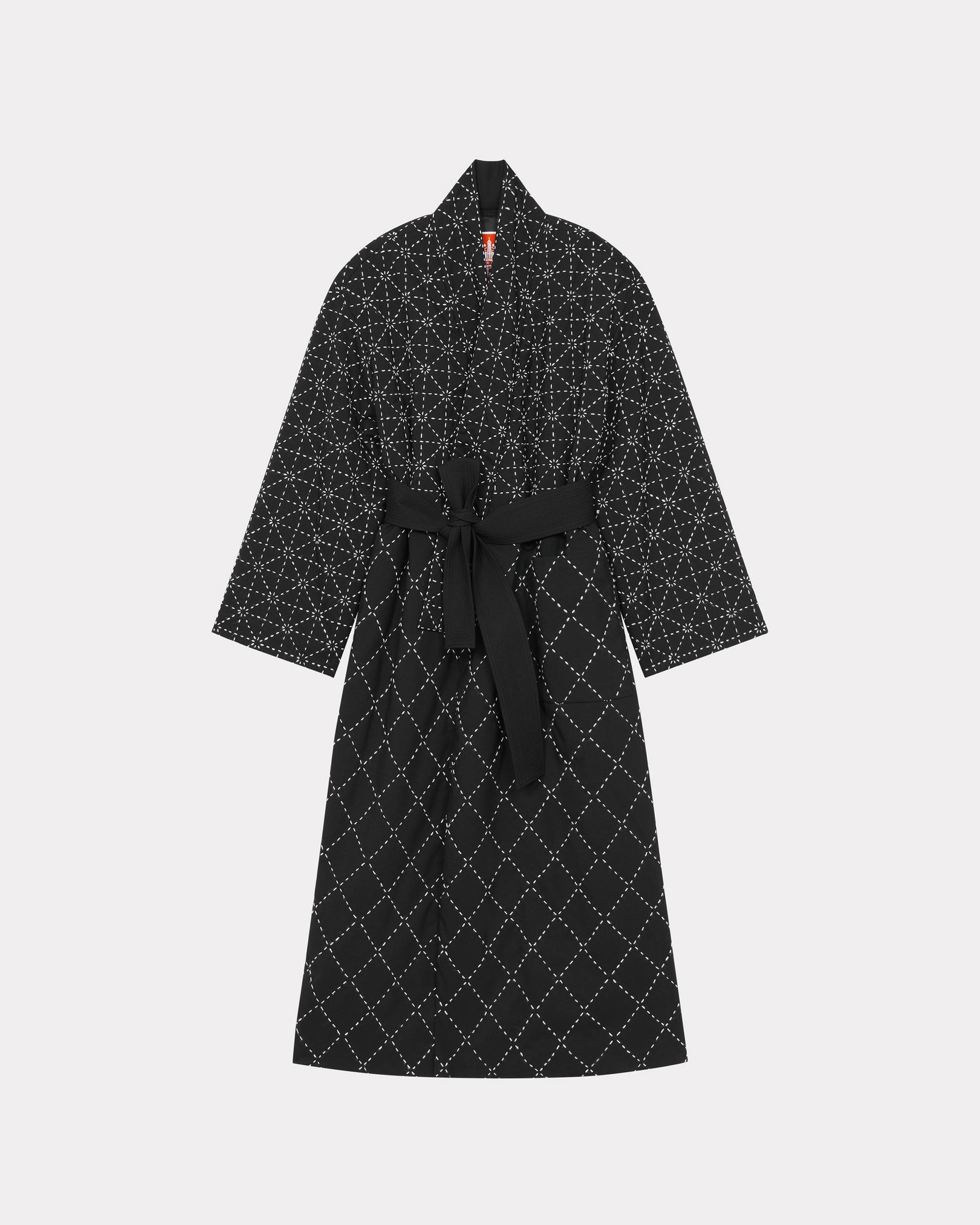 'KENZO Sashiko Stitch' genderless long hand-embroidered coat - 1