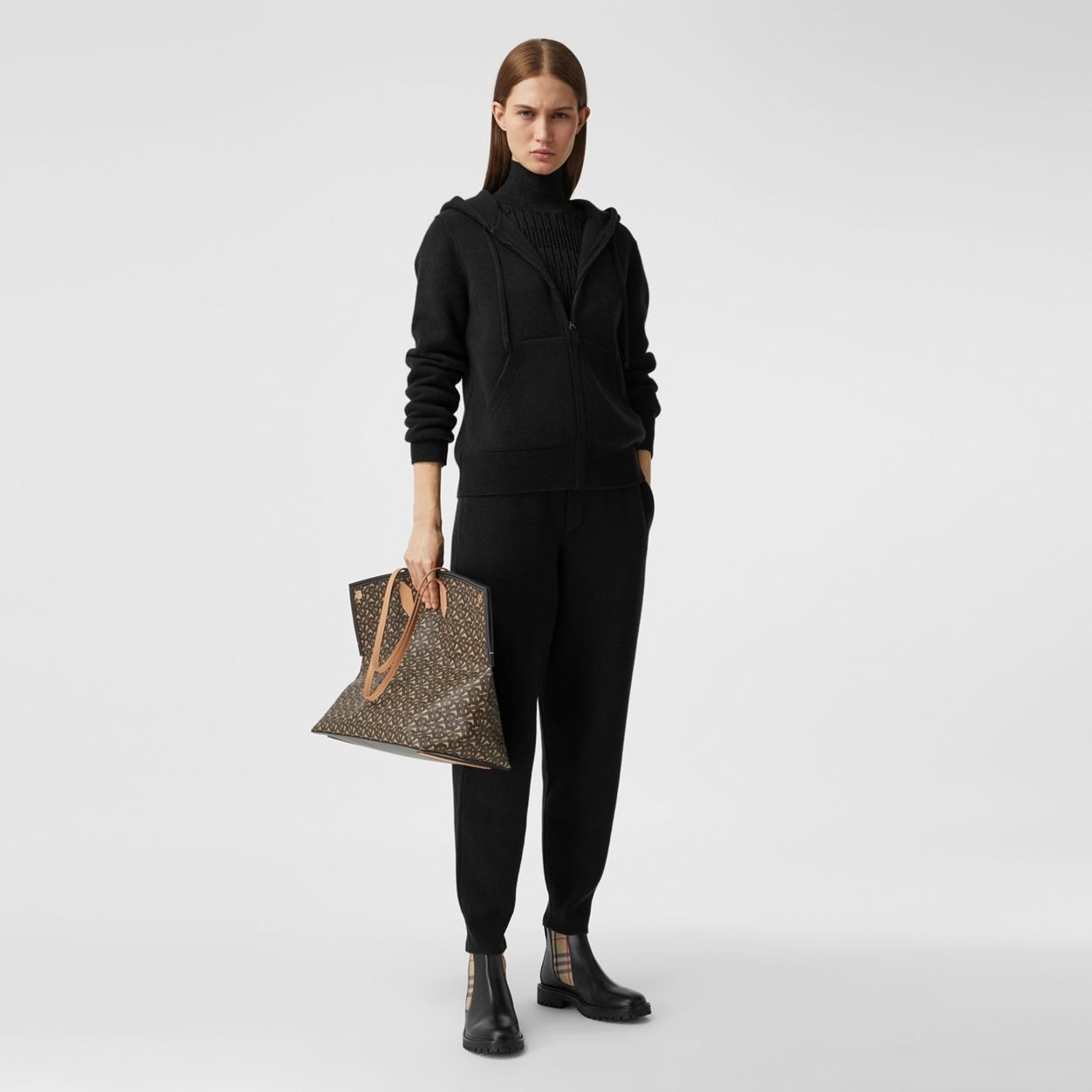 Monogram Motif Cashmere Blend Jogging Pants - 2