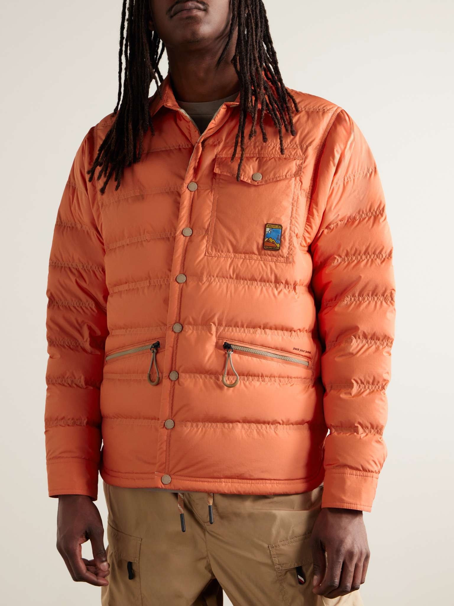 Lavachey Logo-Appliquéd Quilted Ripstop Down Jacket - 4