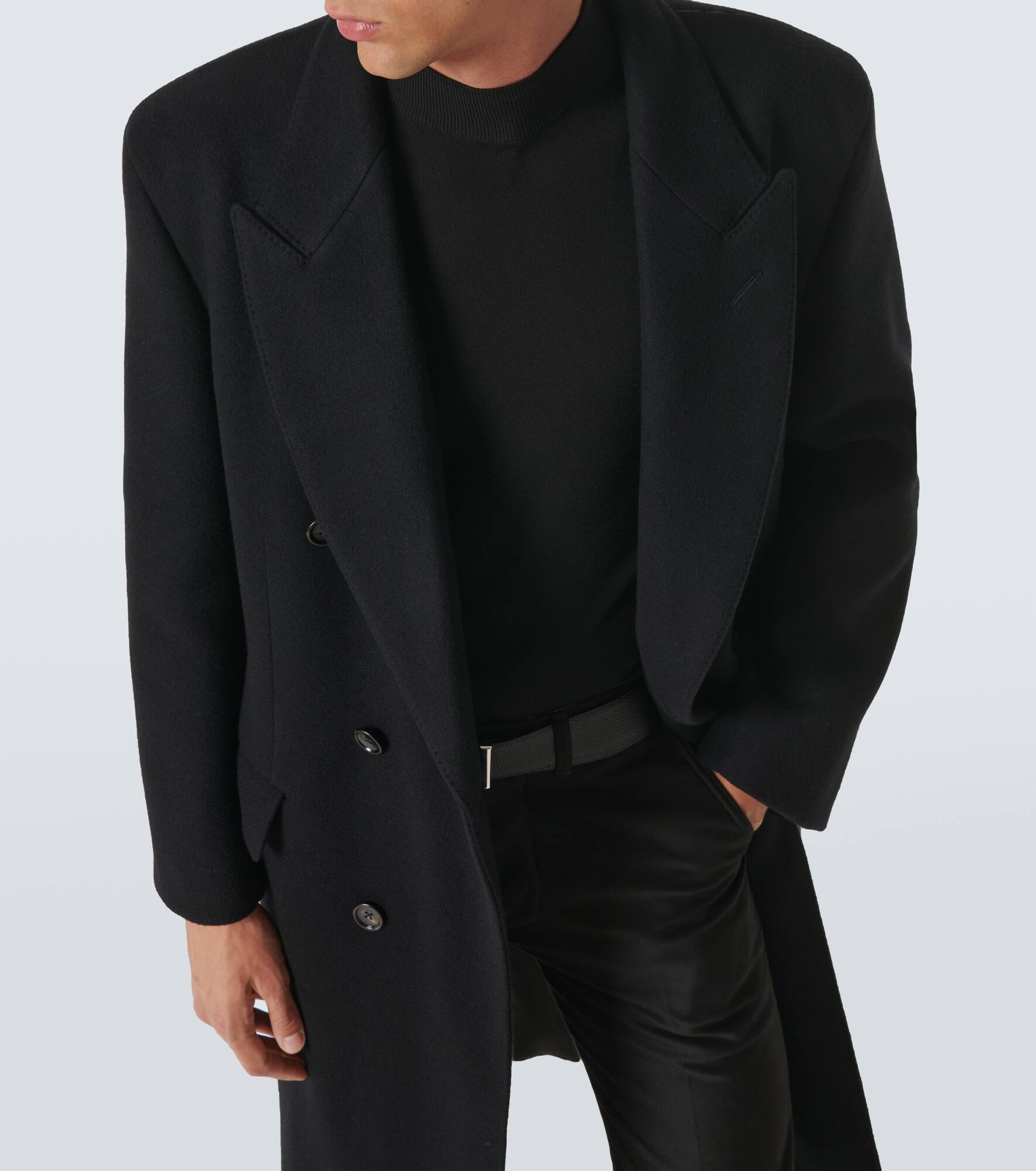 Wool double-breasted coat - 5