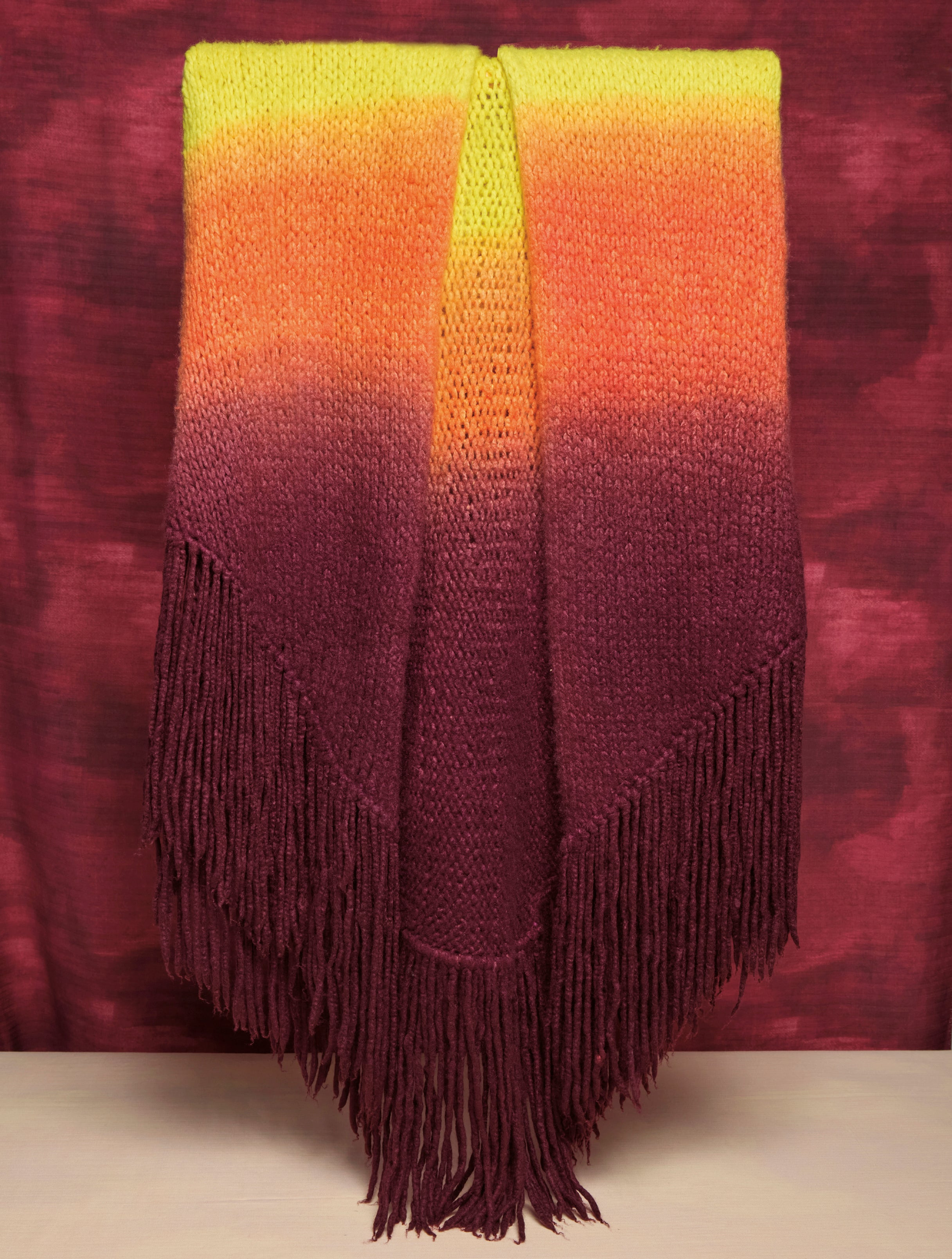 Lauren Knit Wrap in Dip Dye Sunrise Welfat Cashmere - 3
