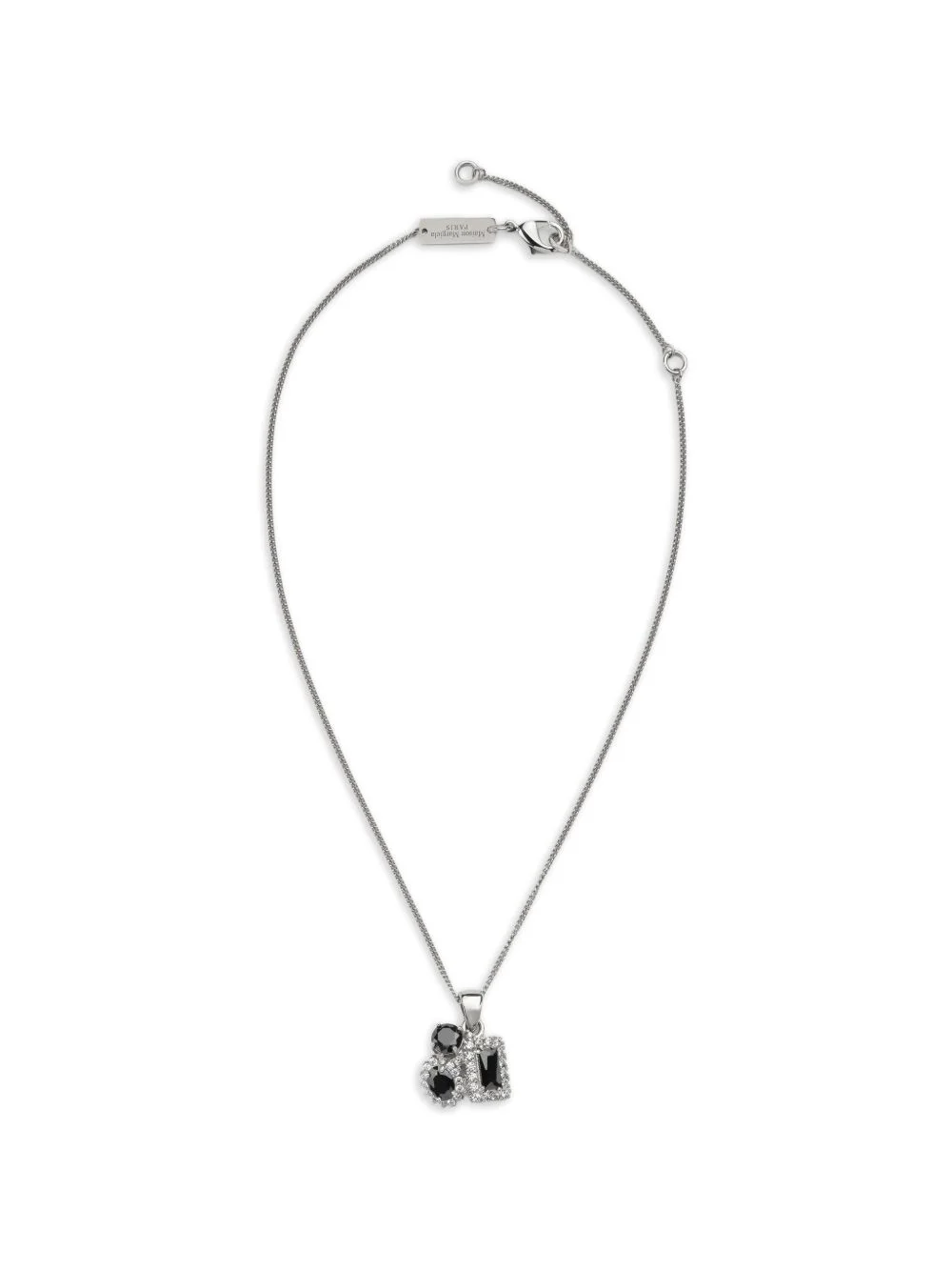 cluster-pendant zirconia necklace - 1