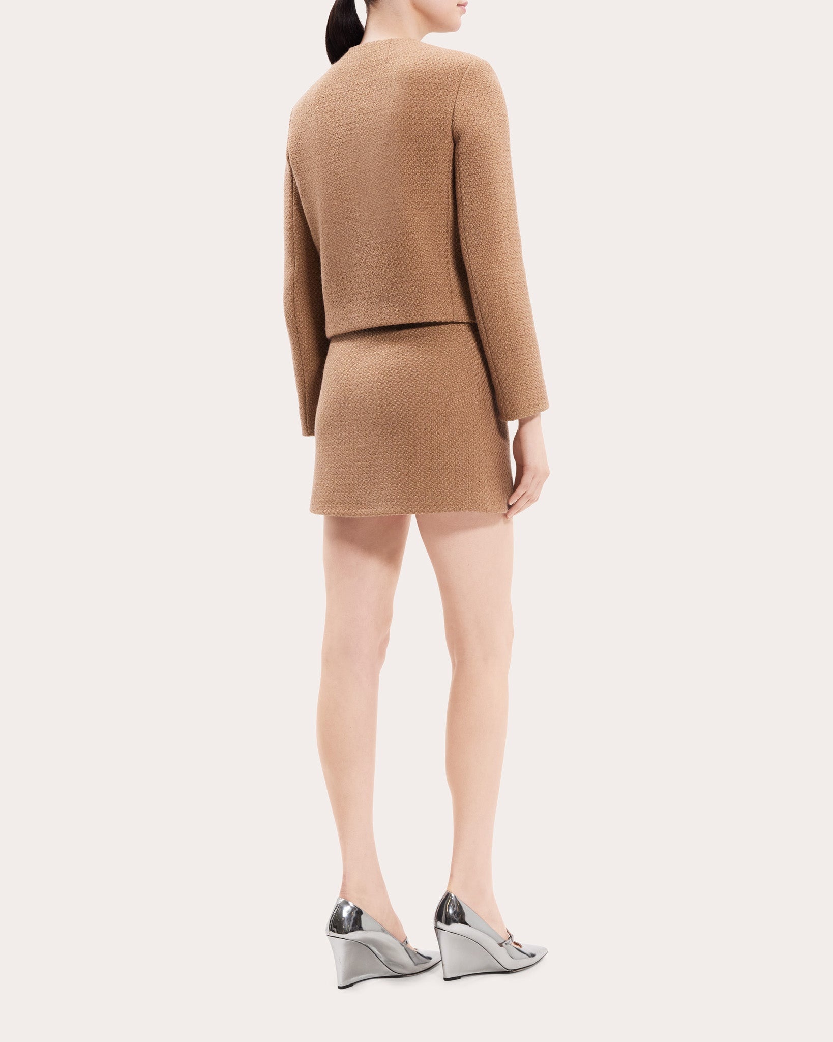 Tweed High-Waist Mini Skirt - 5