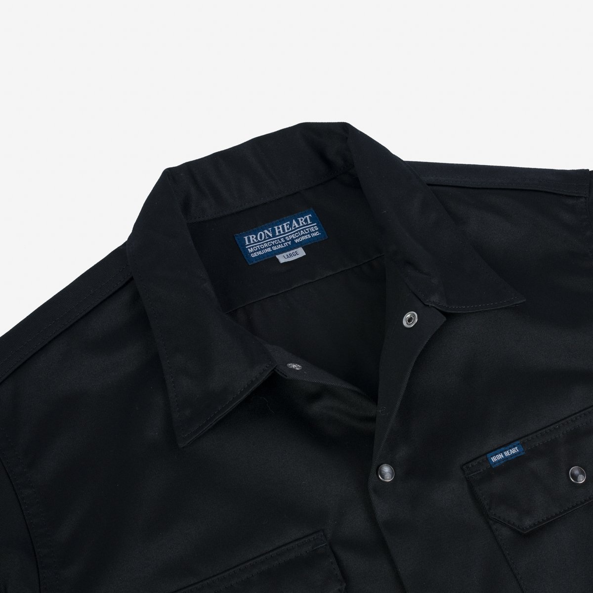 IHSH-383-BLK-NP 9oz T/C Mechanic Shirt - Black - 7