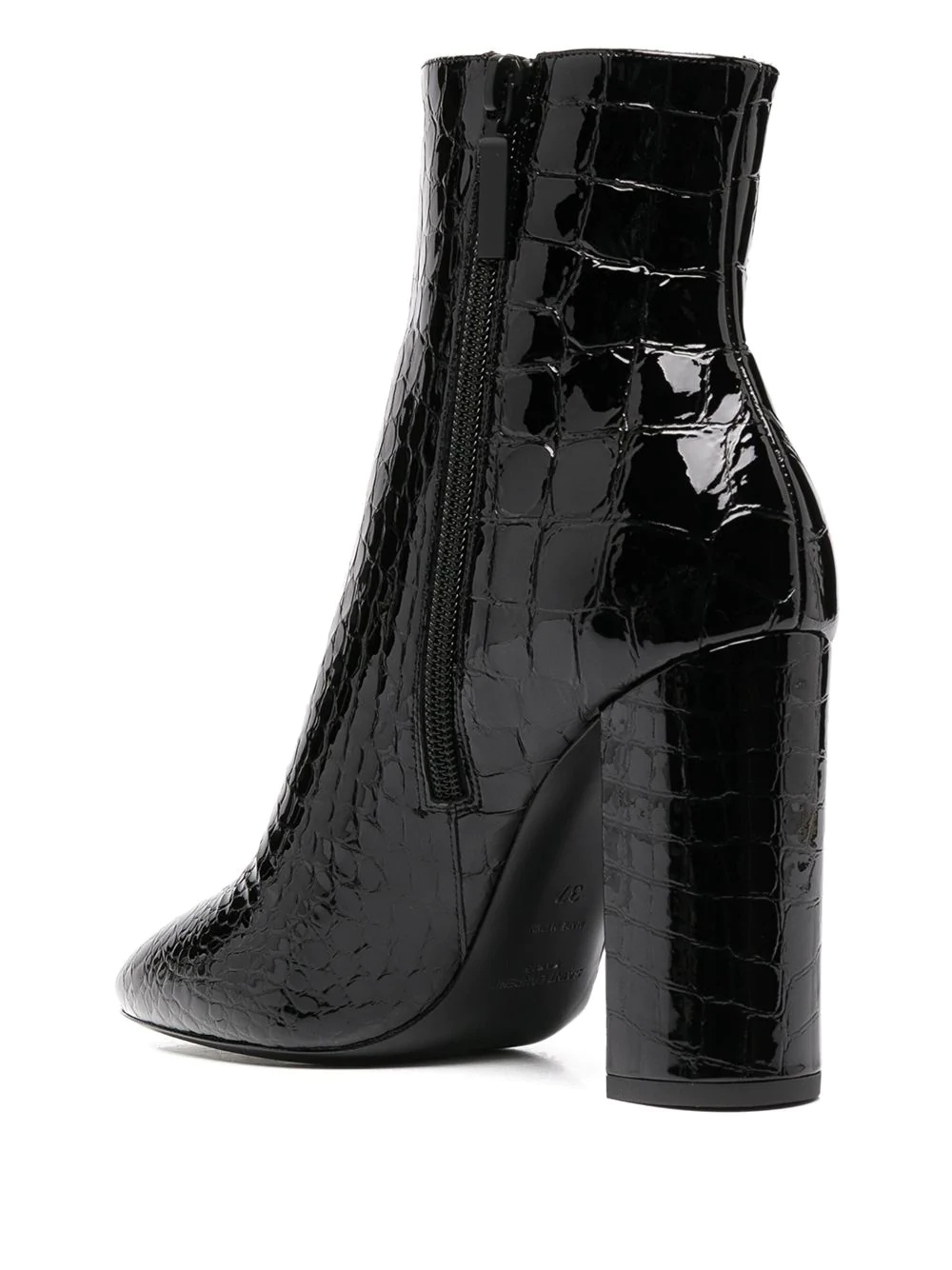 embossed high heel boots - 3