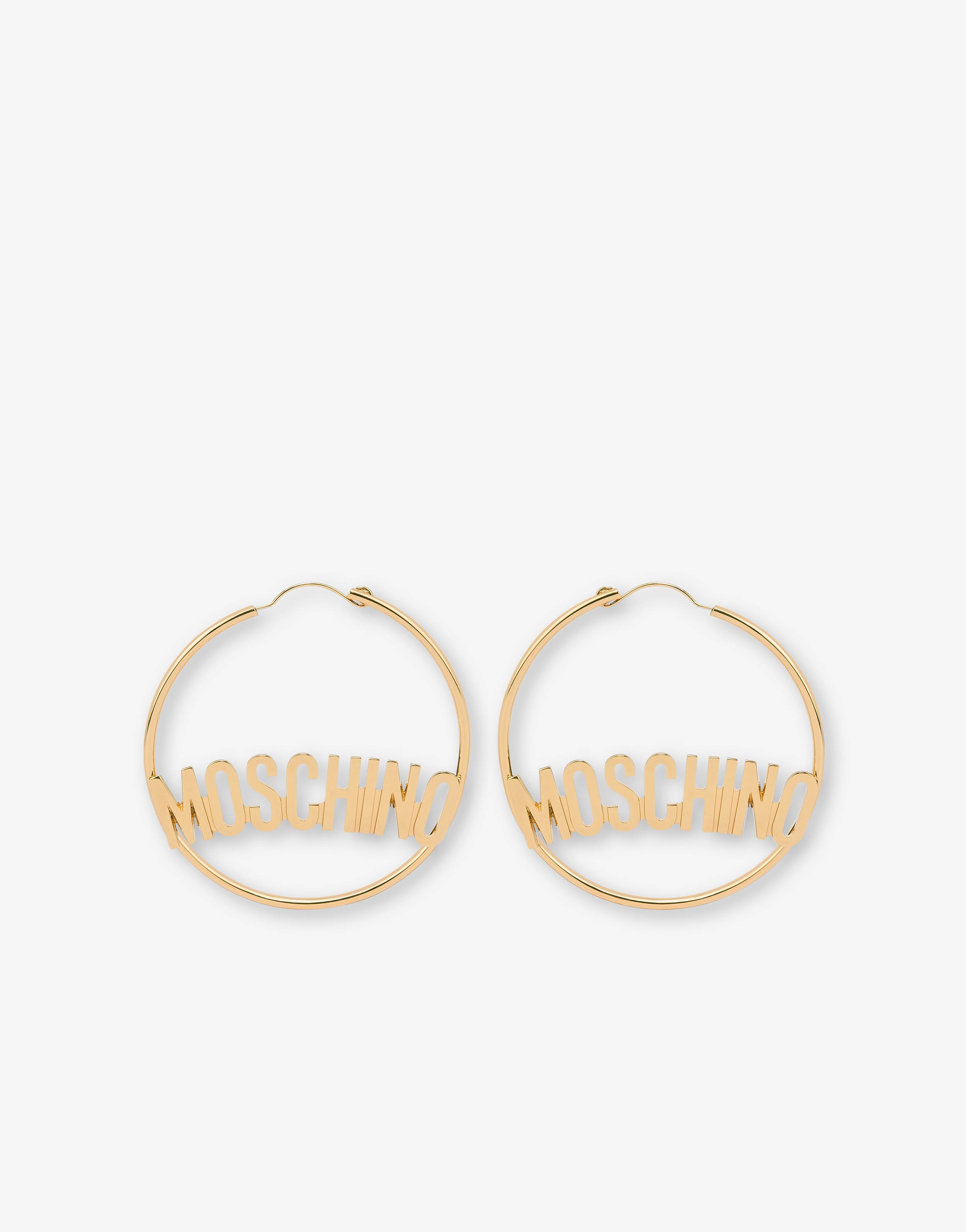 HOOP EARRINGS WITH LOGO LETTERING - 1
