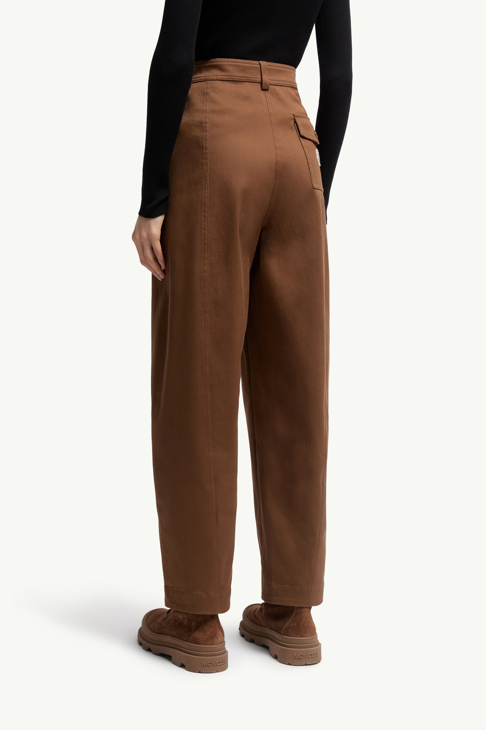 Straight Leg Cotton Gabardine Pants - 5