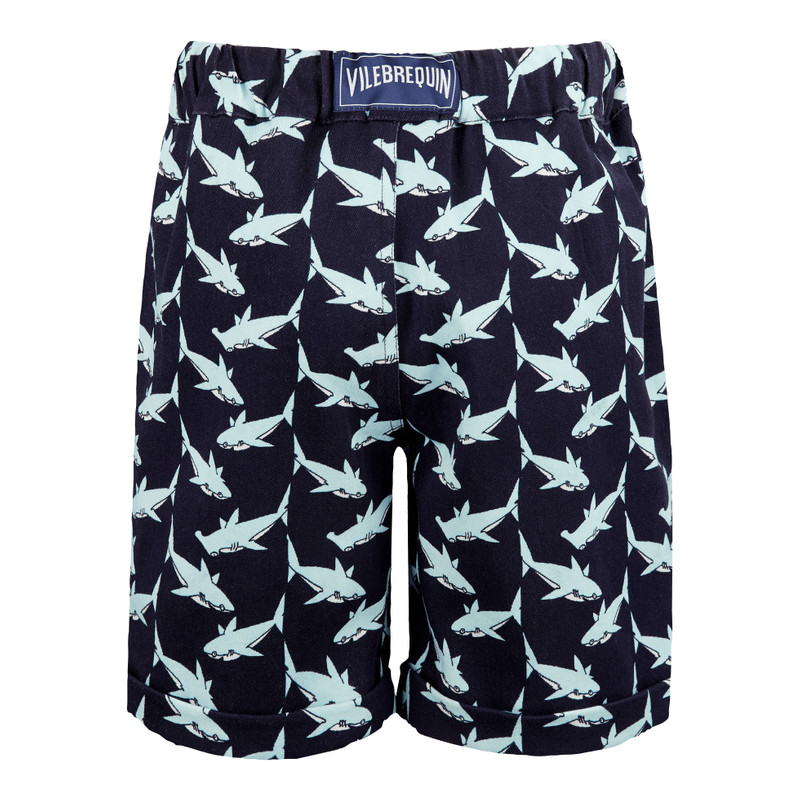 Vilebrequin Boys Cotton Stretch Bermuda Net Sharks outlook