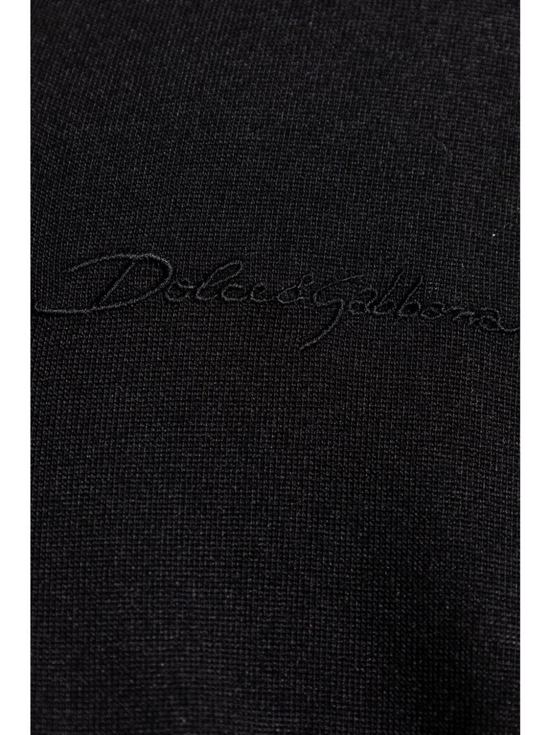 logo-embroidered cardigan 5