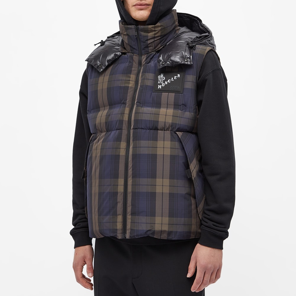 7 Moncler FRGMT Hiroshi Fujiwara Worren Blackwatch Tartan Gilet - 5