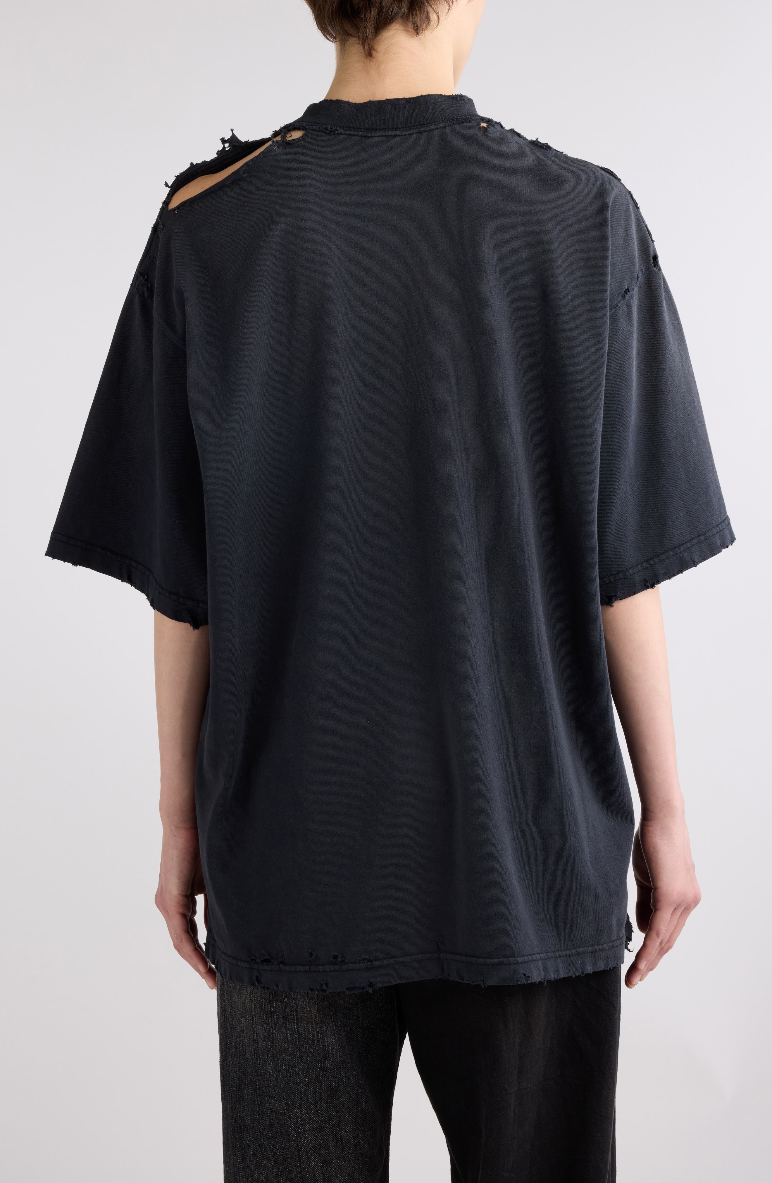 Paris Liberty Medium Fit Distressed Cotton Graphic T-Shirt - 2