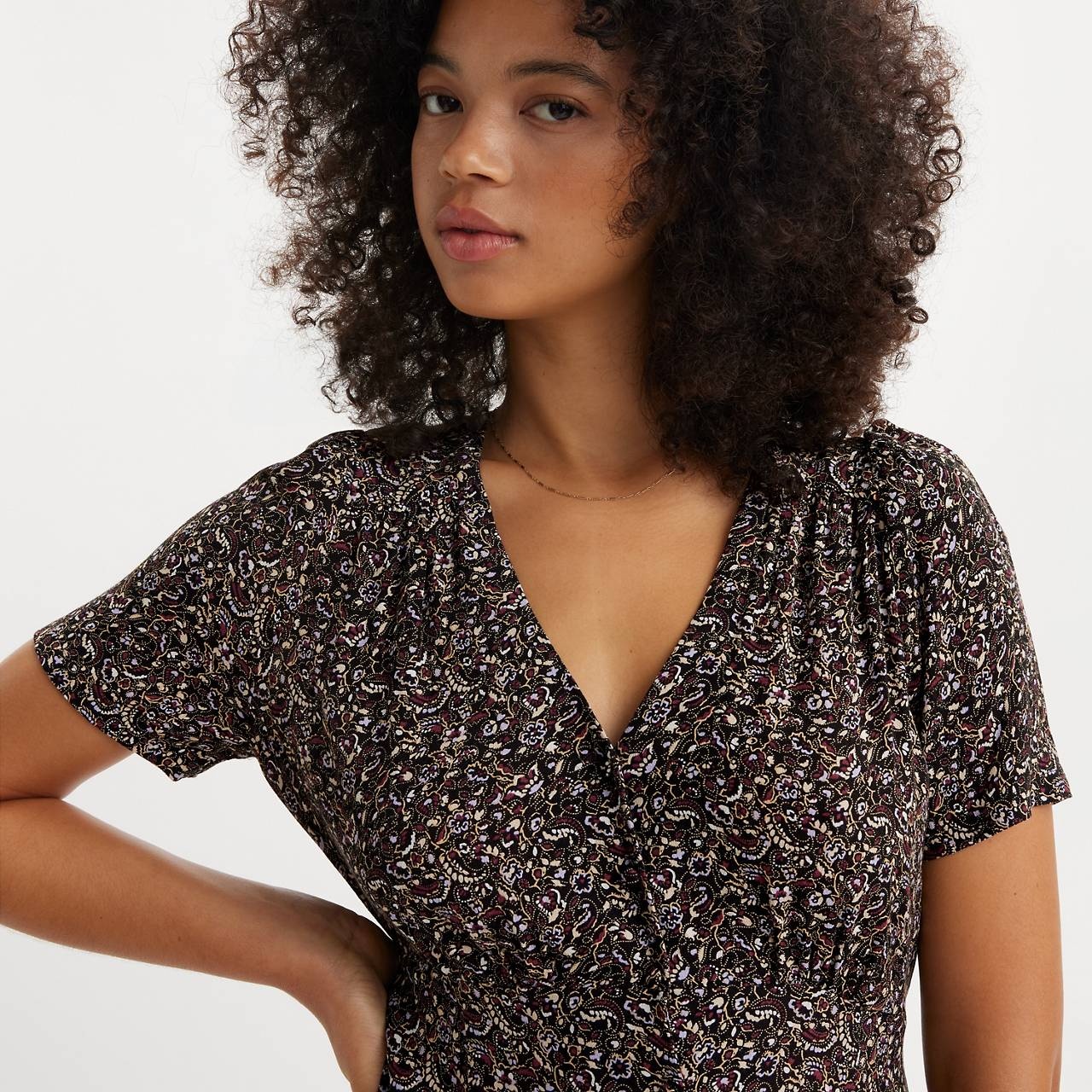 SARINA SHORT SLEEVE MIDI DRESS - 5
