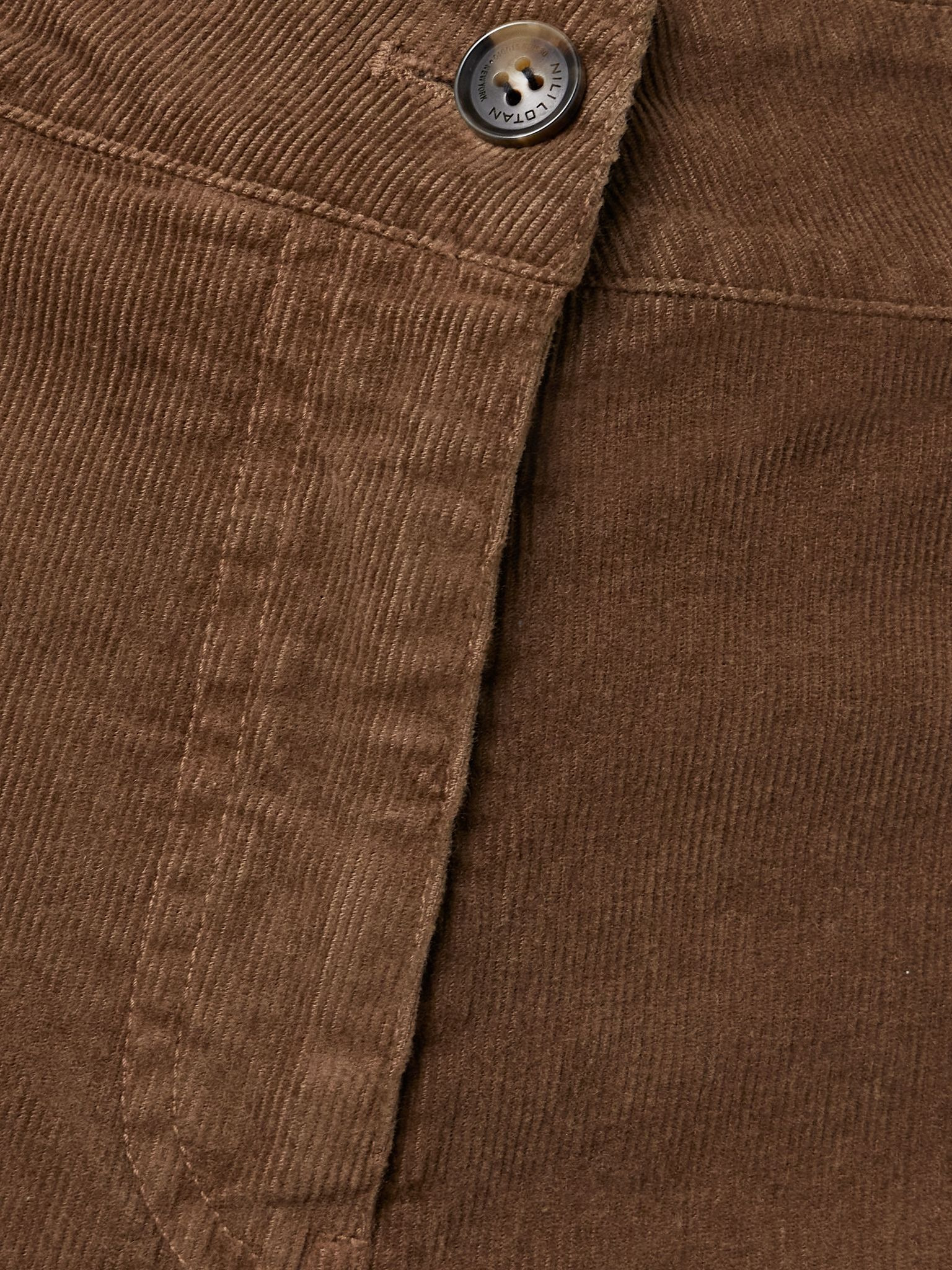 Megan cotton-blend corduroy wide-leg pants Brown - 5