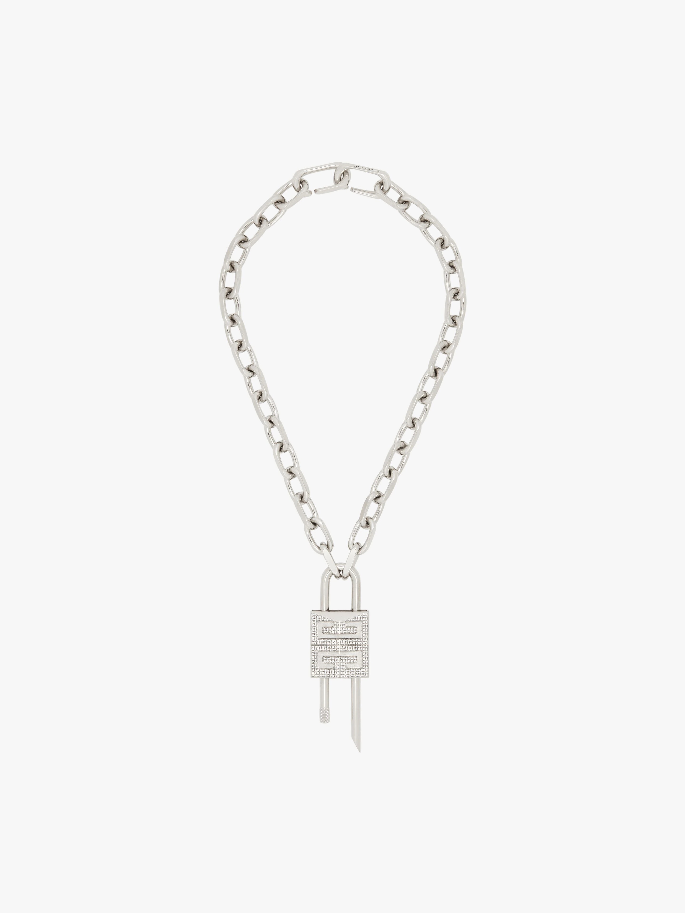 LOCK NECKLACE WITH CRYSTALS - 1
