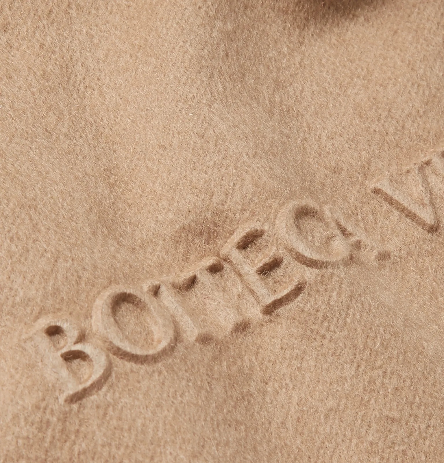 Logo-Stamped Fringed Cashmere Scarf - 6