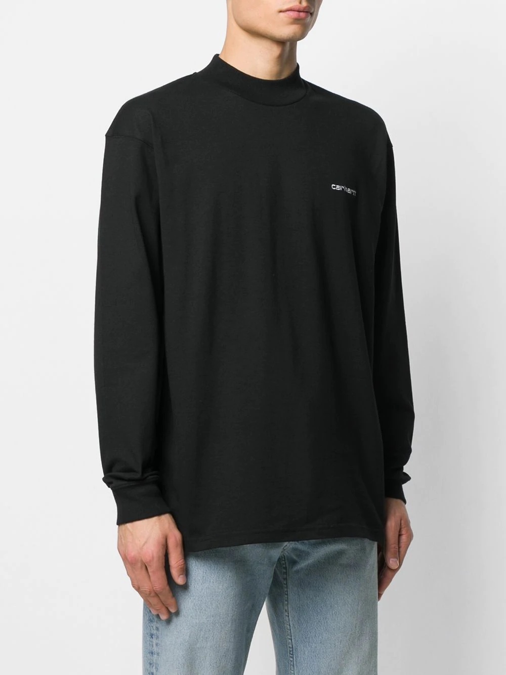 logo embroidered crew neck sweatshirt - 3