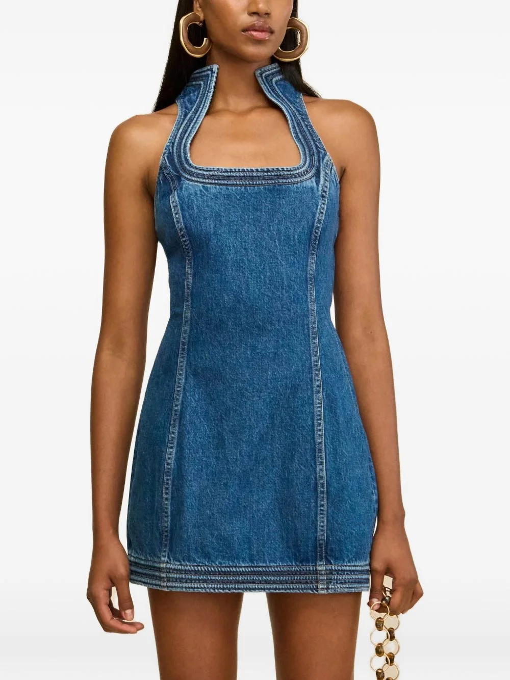 Azura zip-up mini dress - 1