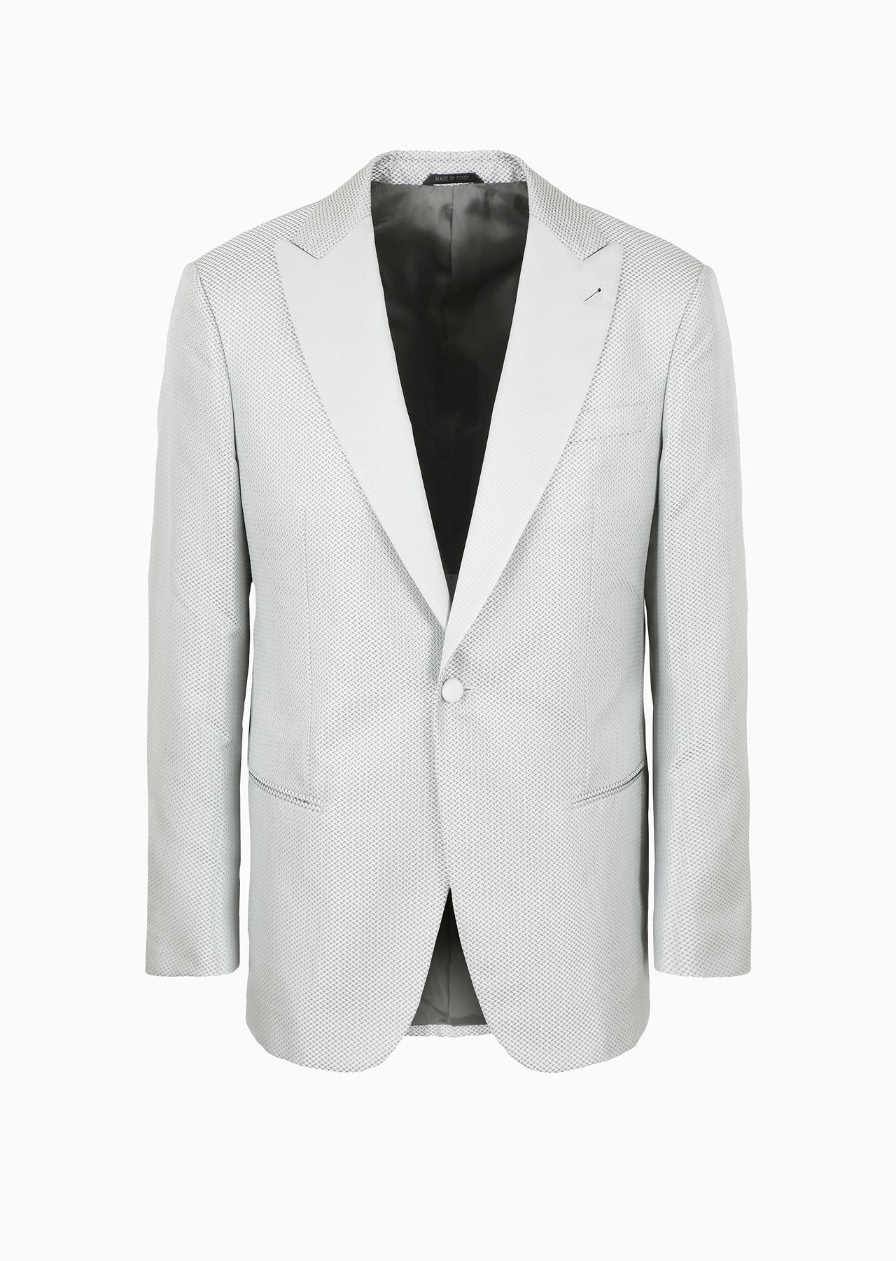 Soho line single-breasted tuxedo jacket in silk jacquard - 1