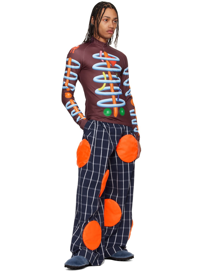Walter Van Beirendonck Navy Sun Trousers outlook