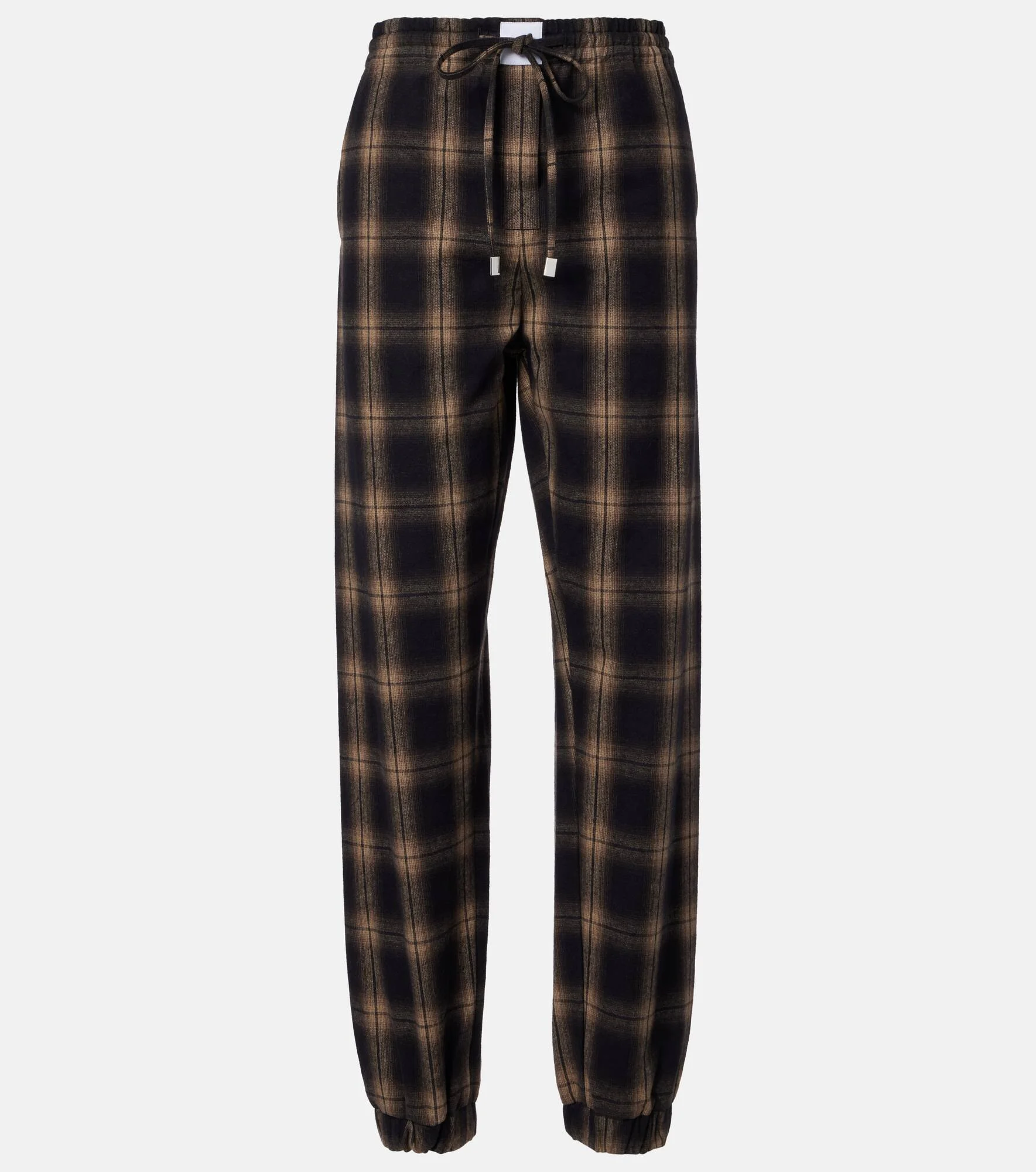 Checked cotton sweatpants - 1