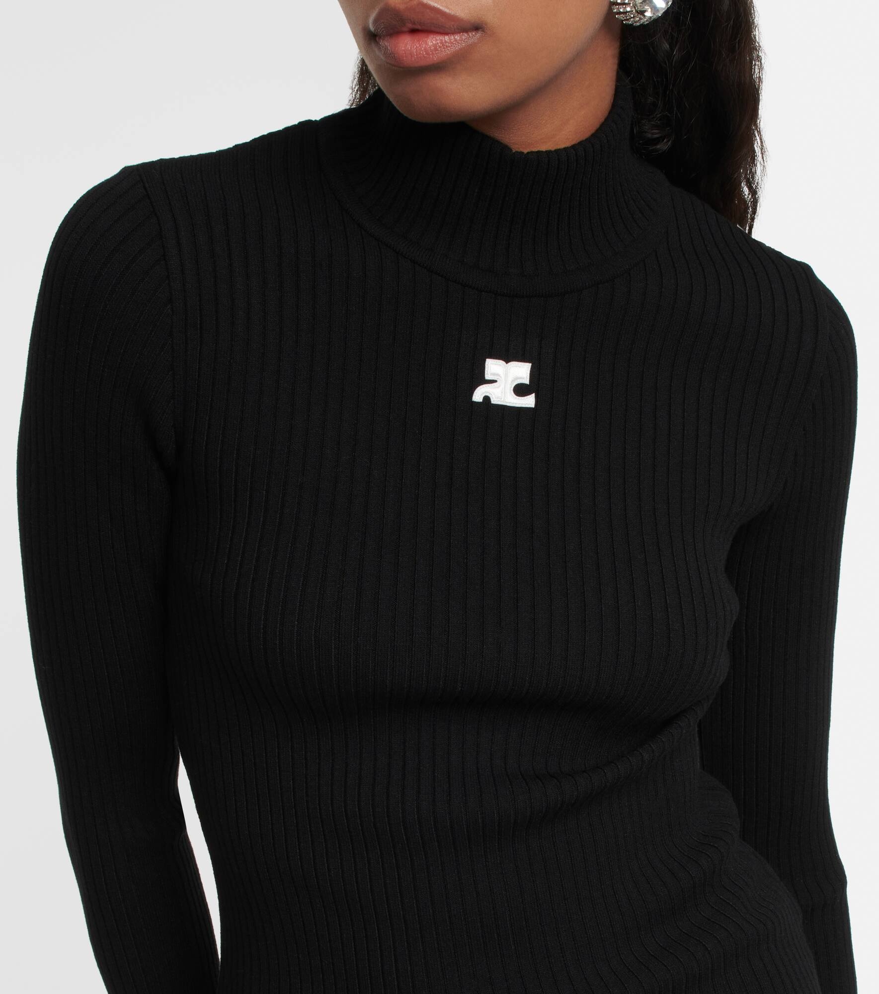 Ribbed-knit mockneck sweater - 5