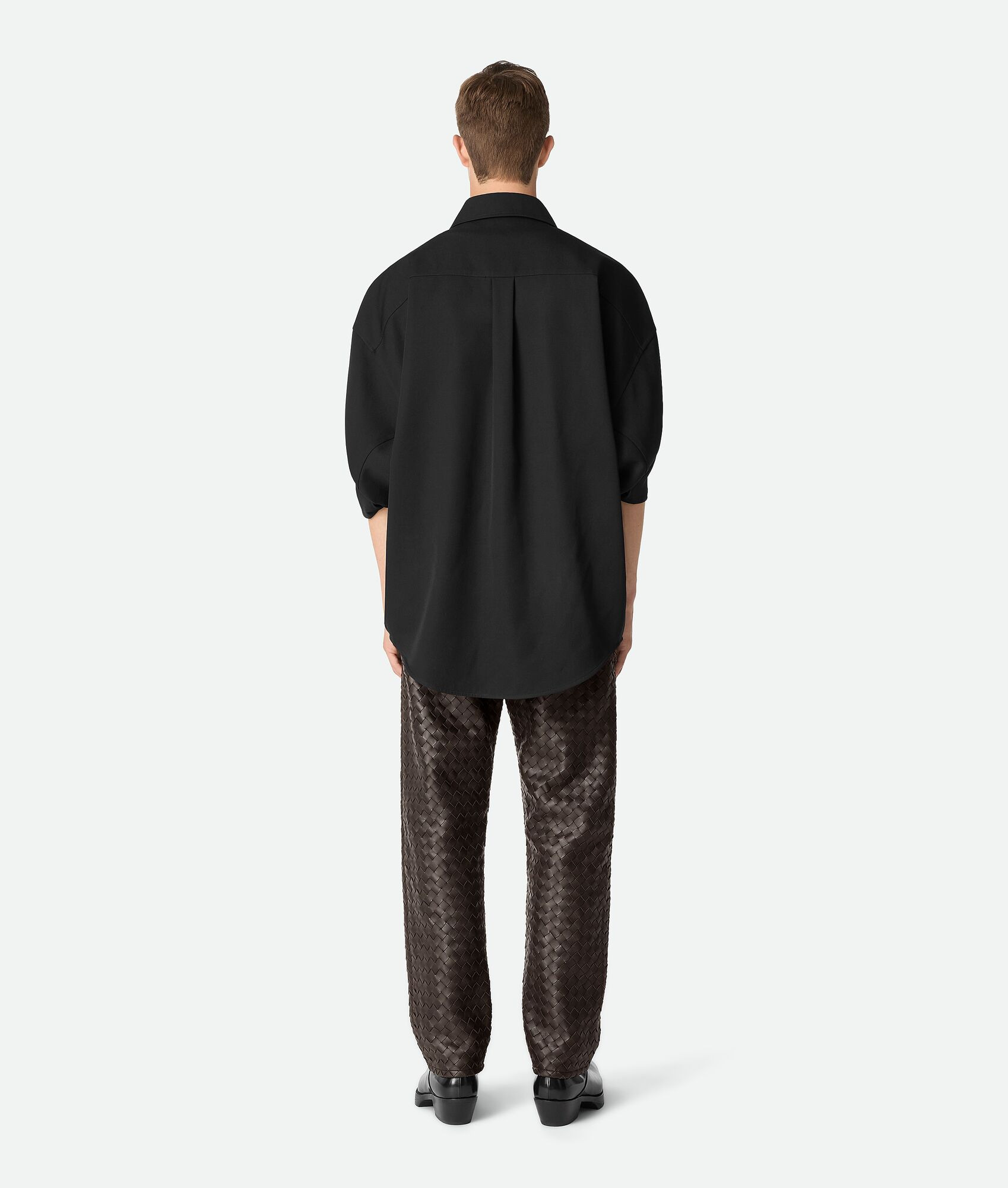 Intrecciato Leather Pants - 3