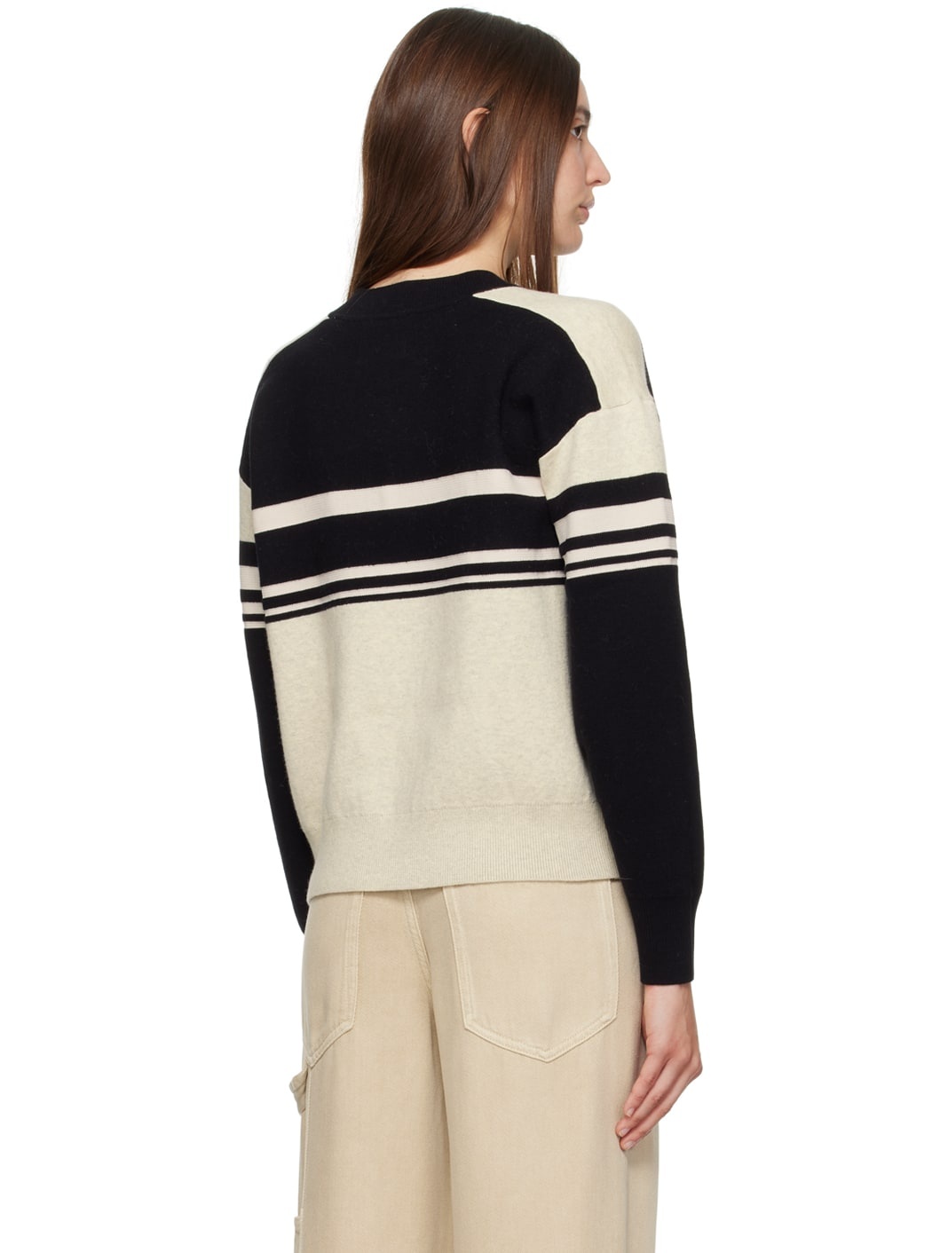 Off-White & Black Callie Sweater - 3