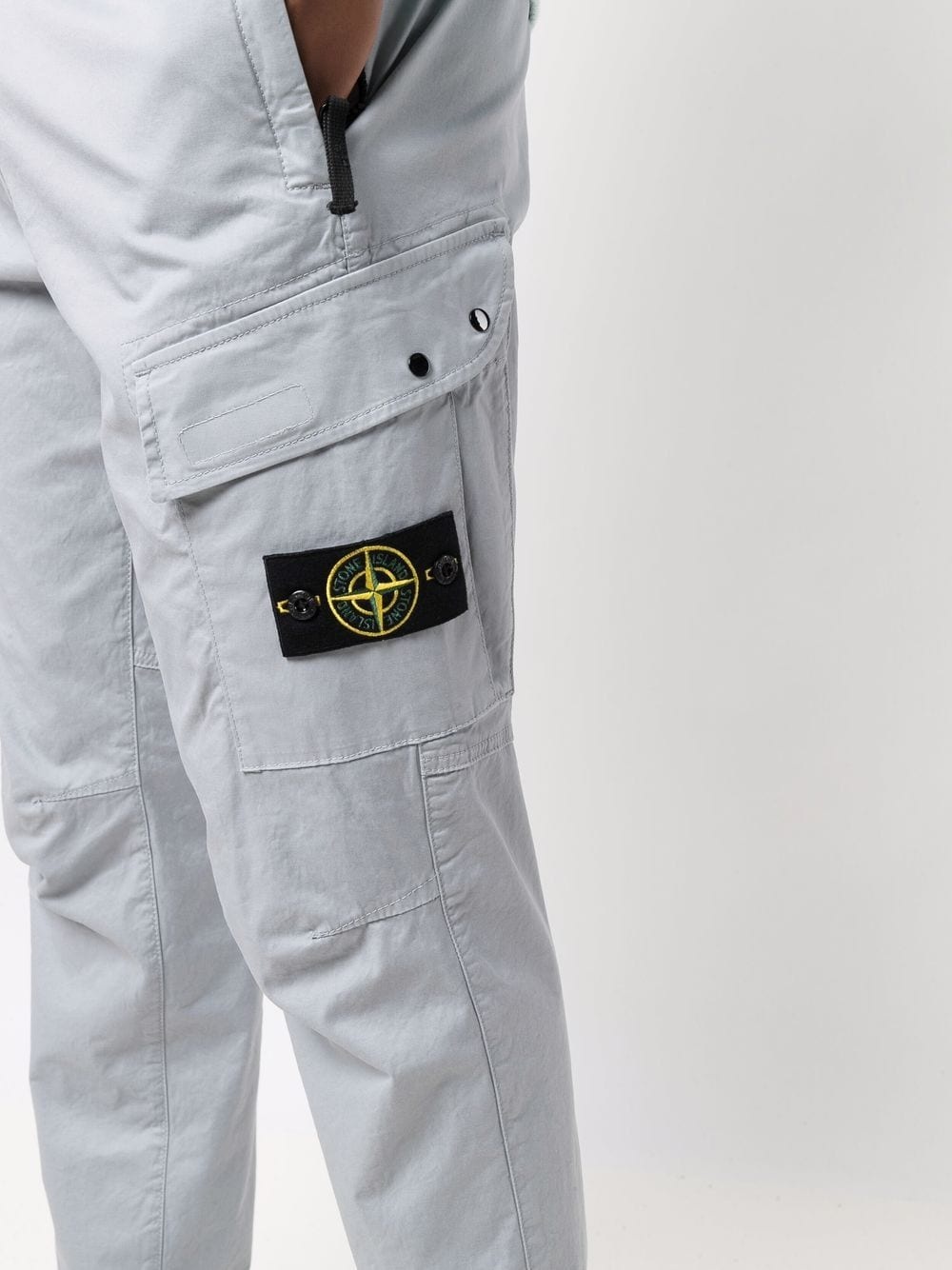 logo patch cargo trousers - 5