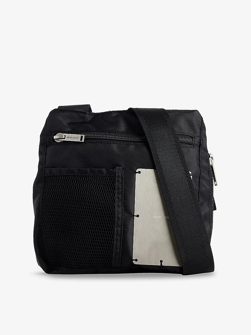 Zip-Pockets Woven Cross-Body Bag 1