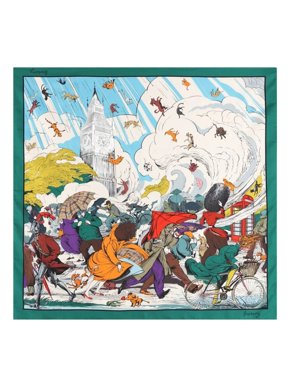 Printed silk foulard - 1