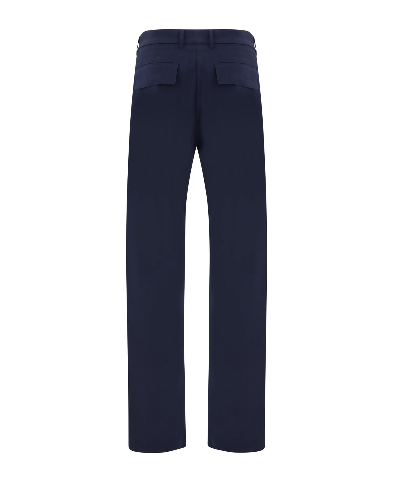 Straight Leg Plain Trousers - 2