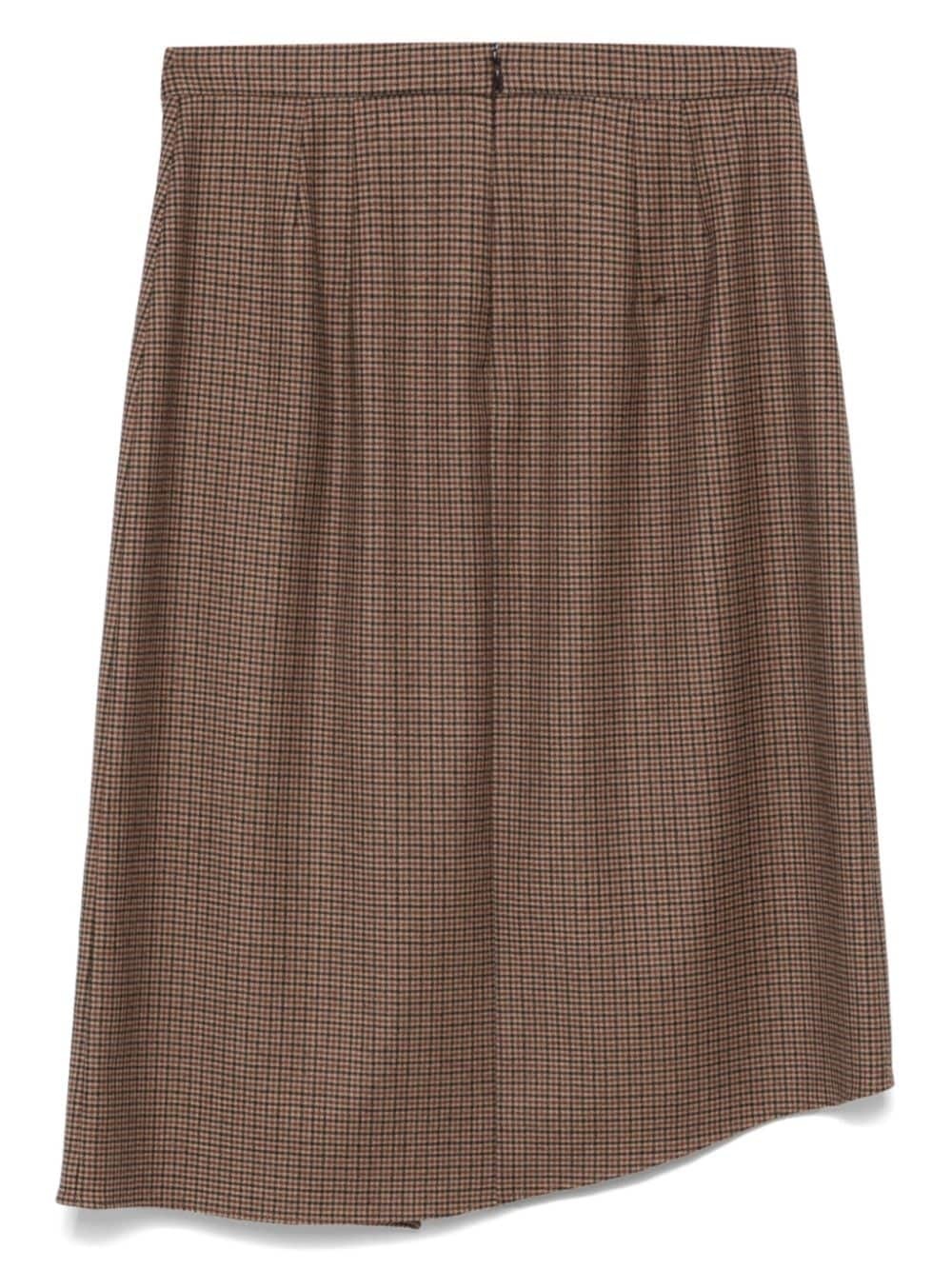 houndstooth-pattern midi skirt - 2