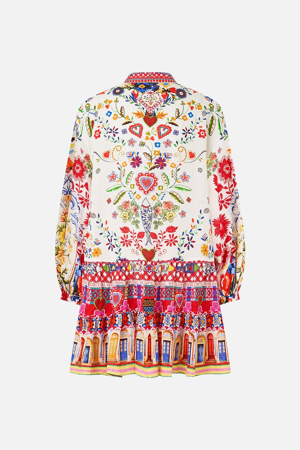 LONG SLEEVE TIERED SHORT DRESS - 6