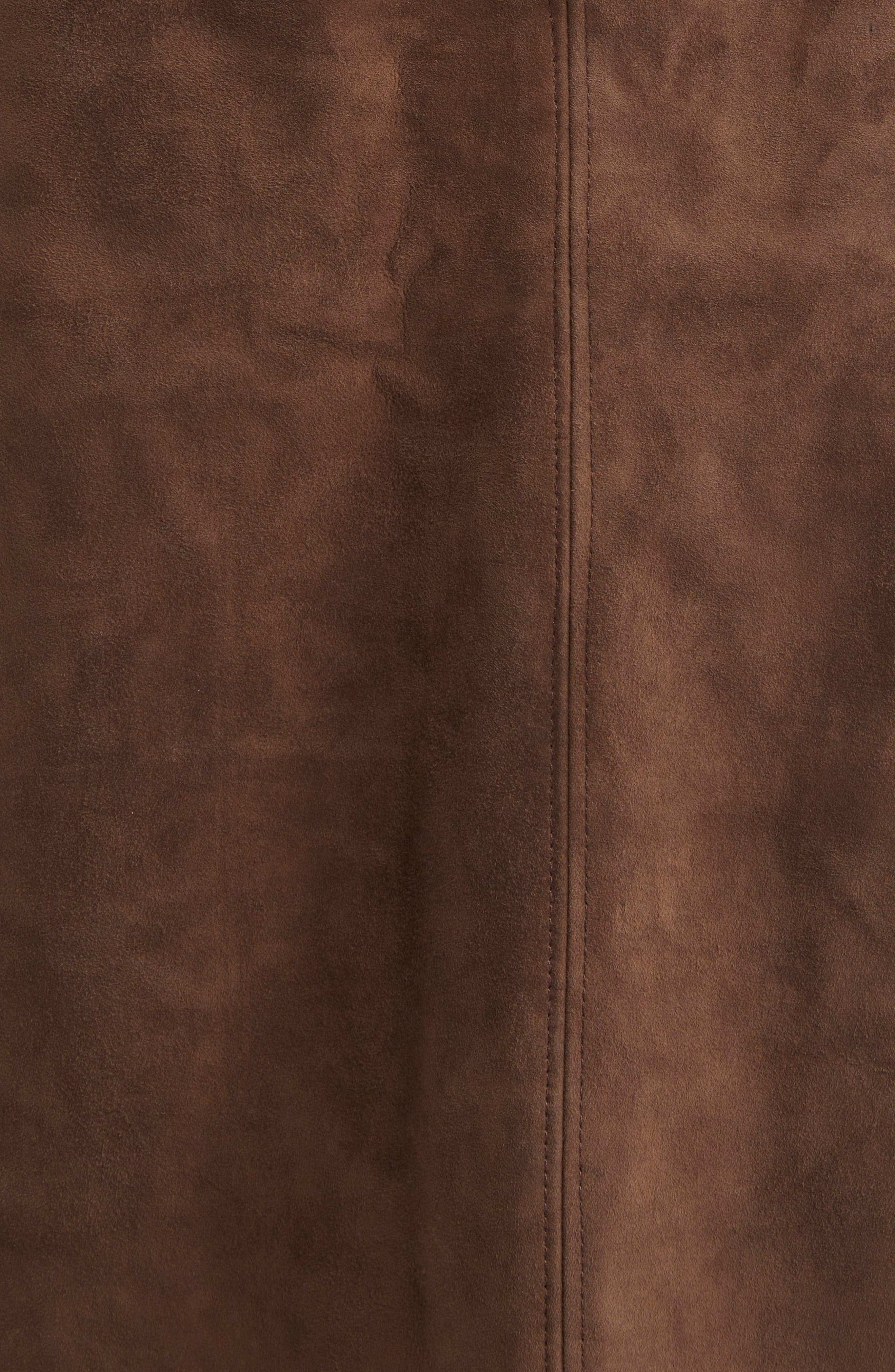 Veronica Beard Alexie Suede Skirt in Mocha at Nordstrom - 6