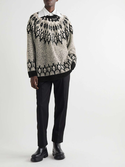 Valentino Embroidered Leopard-Print Virgin Wool Sweater outlook