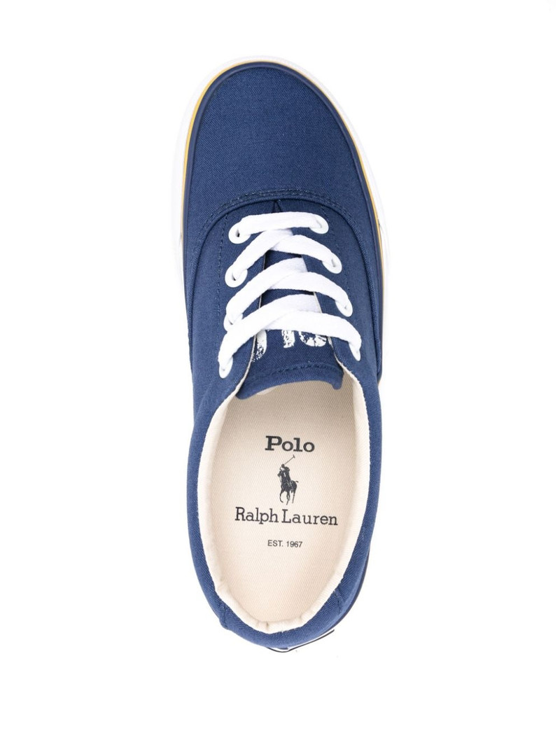 round-toe canvas sneakers 4