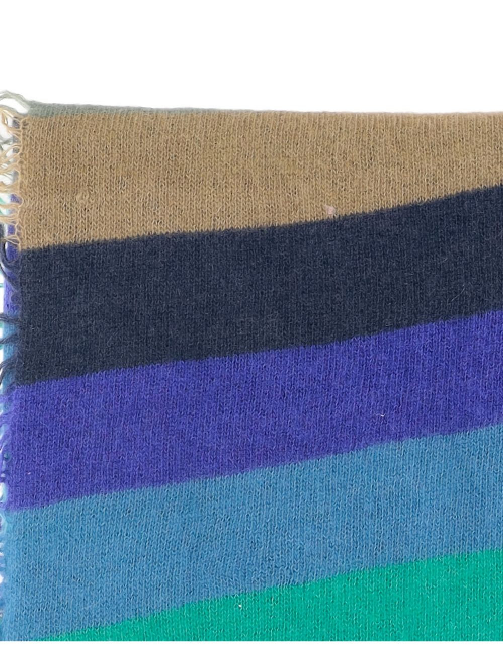 striped frayed-edge scarf - 3