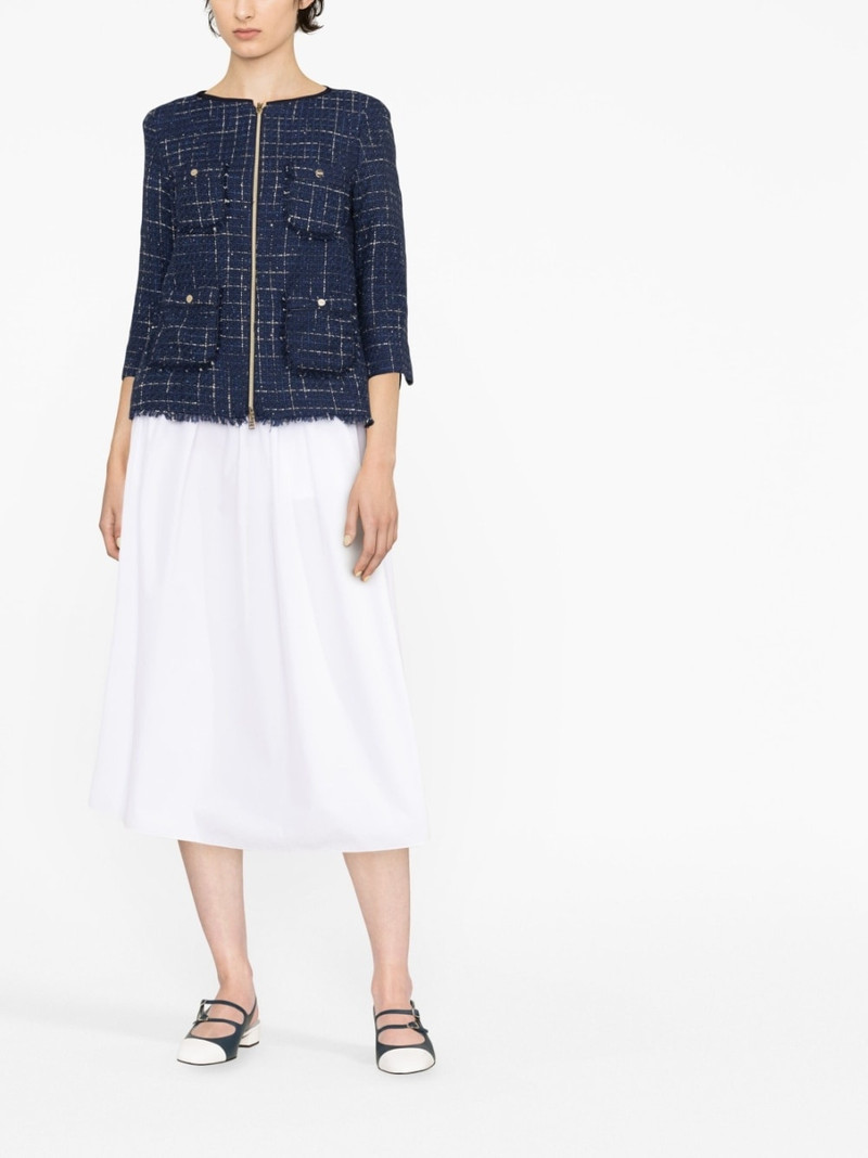 Herno zip-up tweed jacket outlook