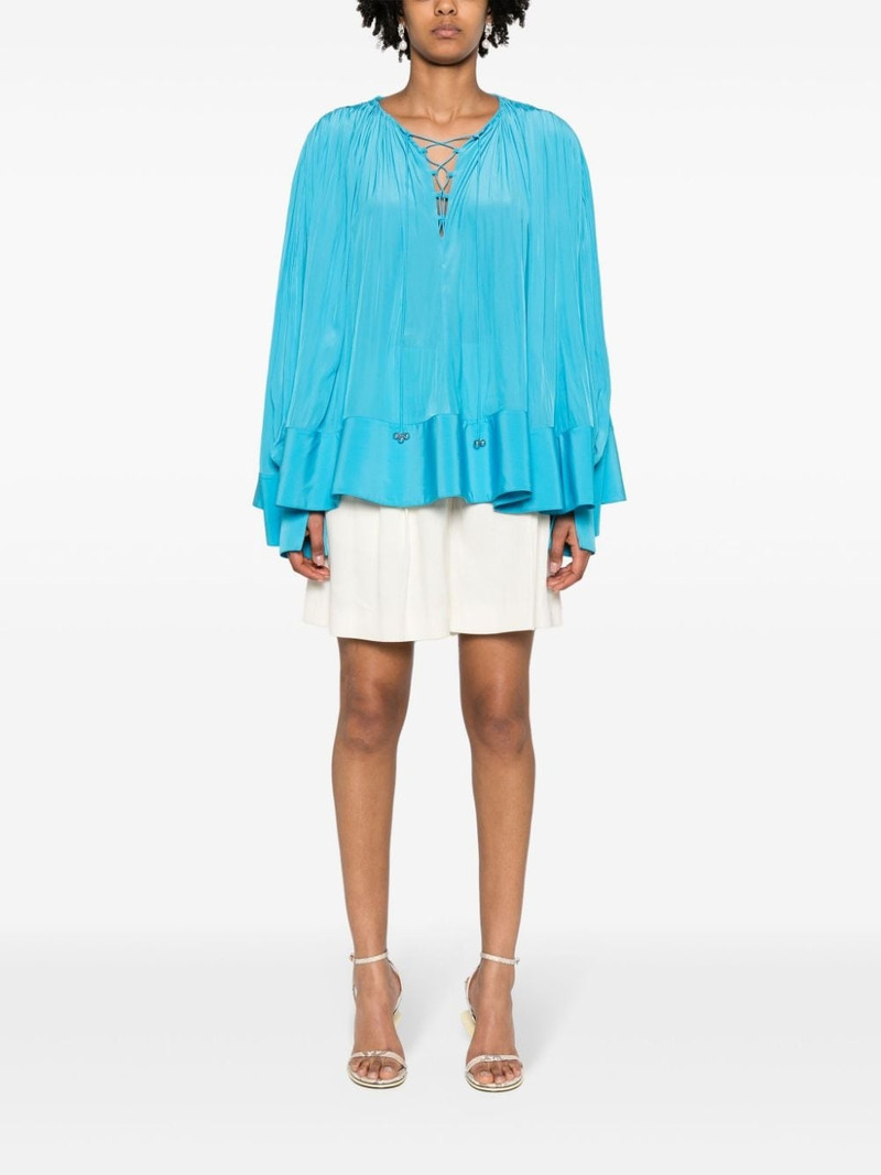Lanvin gathered drop-shoulder kaftan outlook