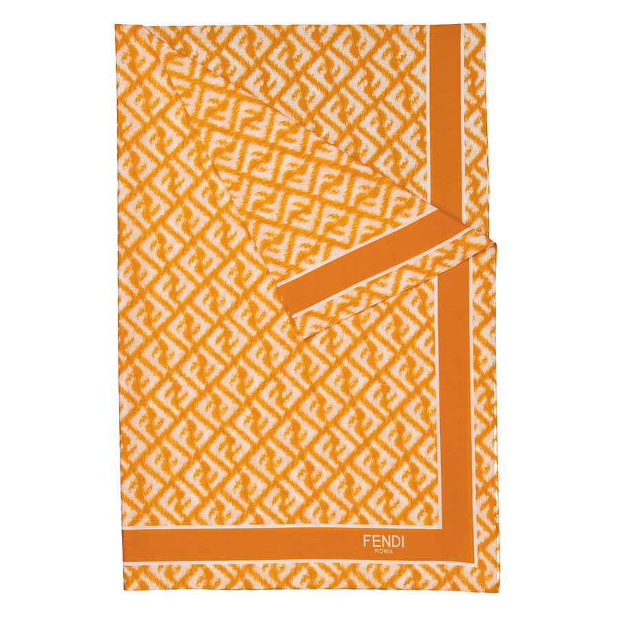 Fendi Motif Print Cotton Blend Scarf - 5