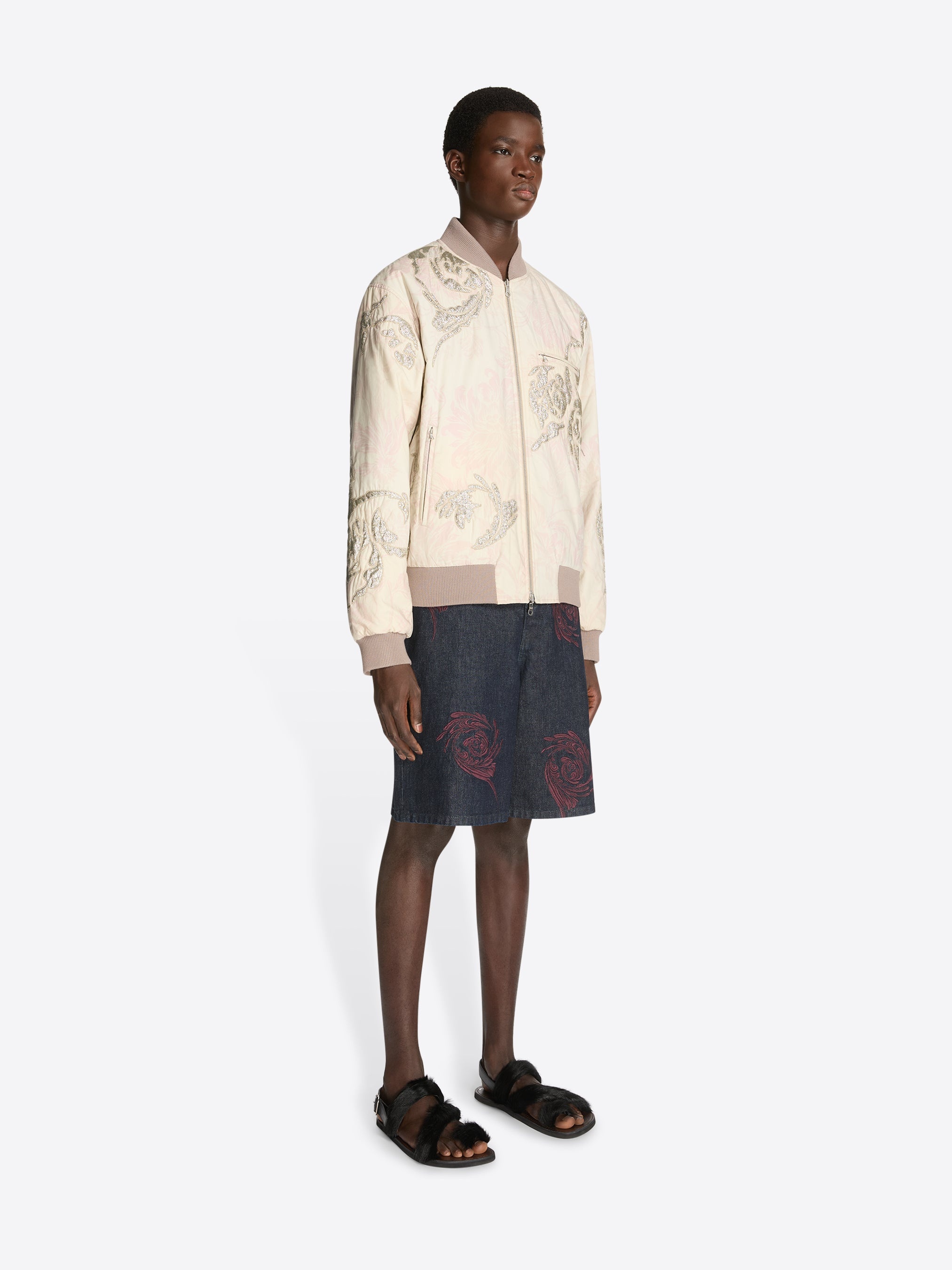 EMBROIDERED DENIM SHORTS - 3