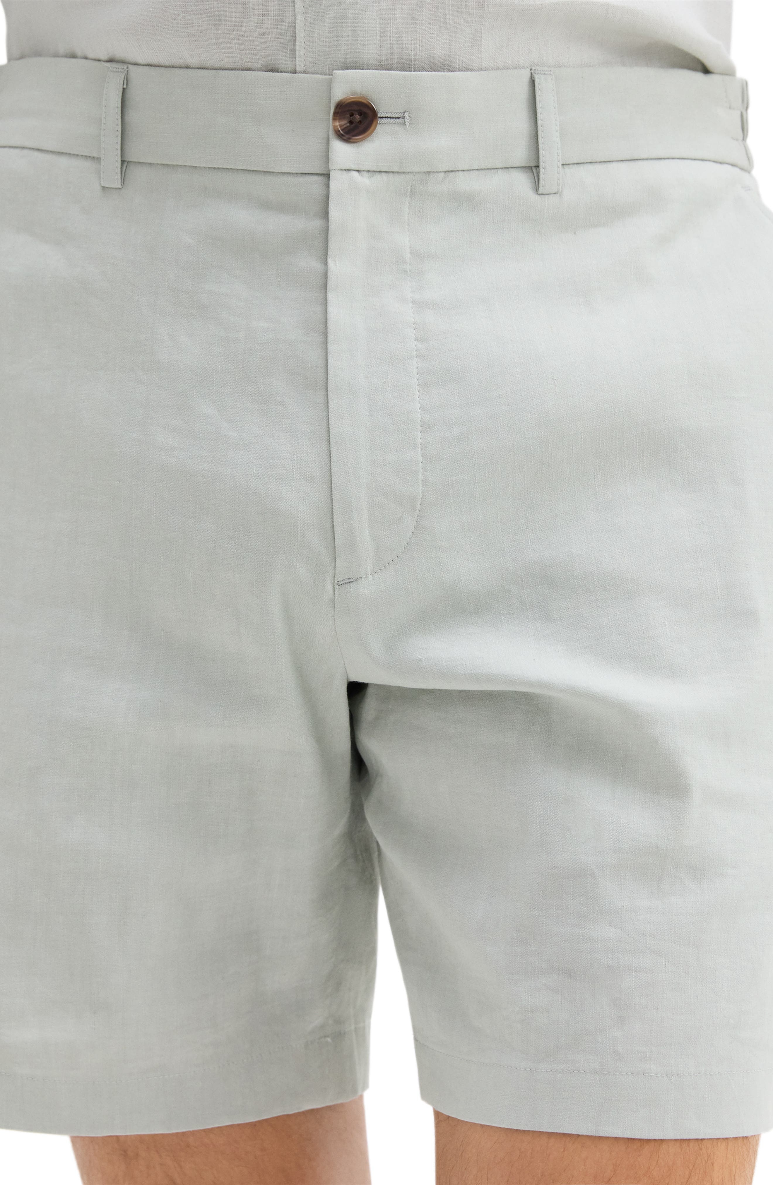 Theory Curtis Slim Fit Internal Drawstring Shorts in Light Green at Nordstrom - 4