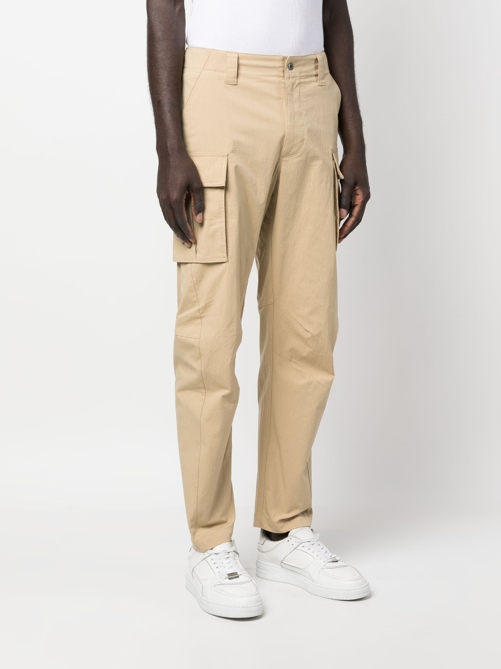 embroidered-logo cargo trousers - 3