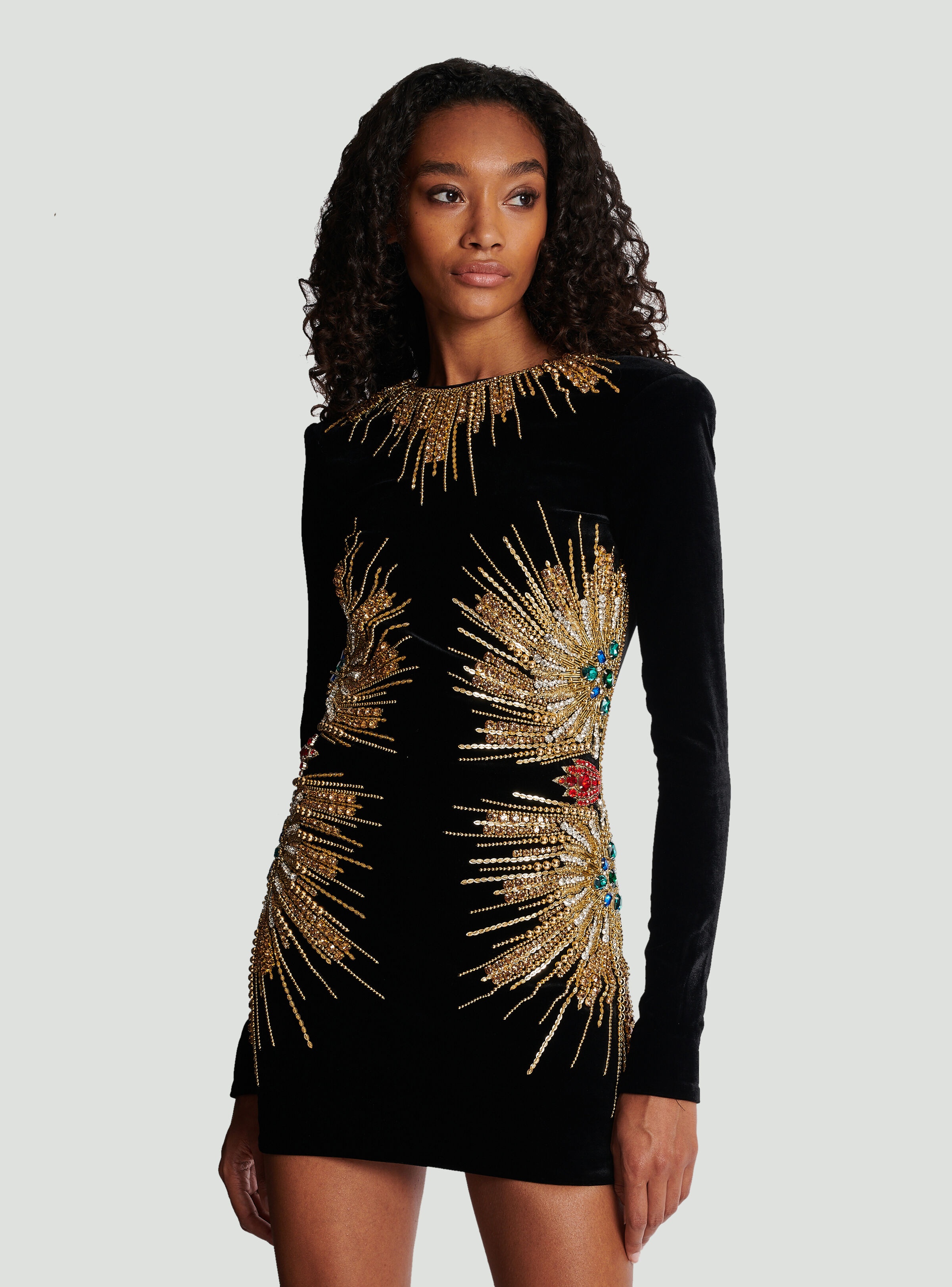 Dress with pearl and sequin embroidery - 7