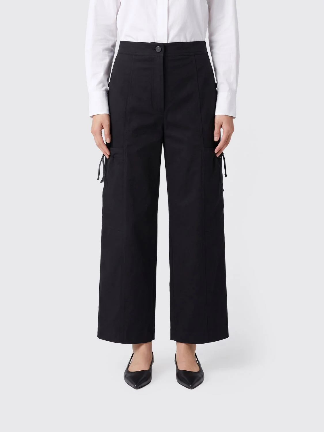 MAX MARA Stretch Cotton Cargo Trousers - 1