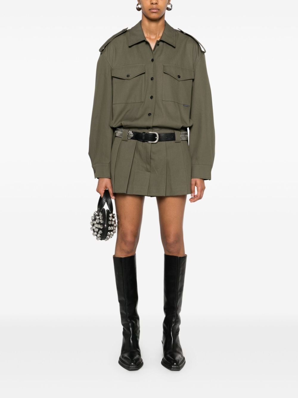 関税送料込☆【Alexander Wang】cotton twill jumpsuit Alexander Wang Twill Playsuit | Black | FARFETCH