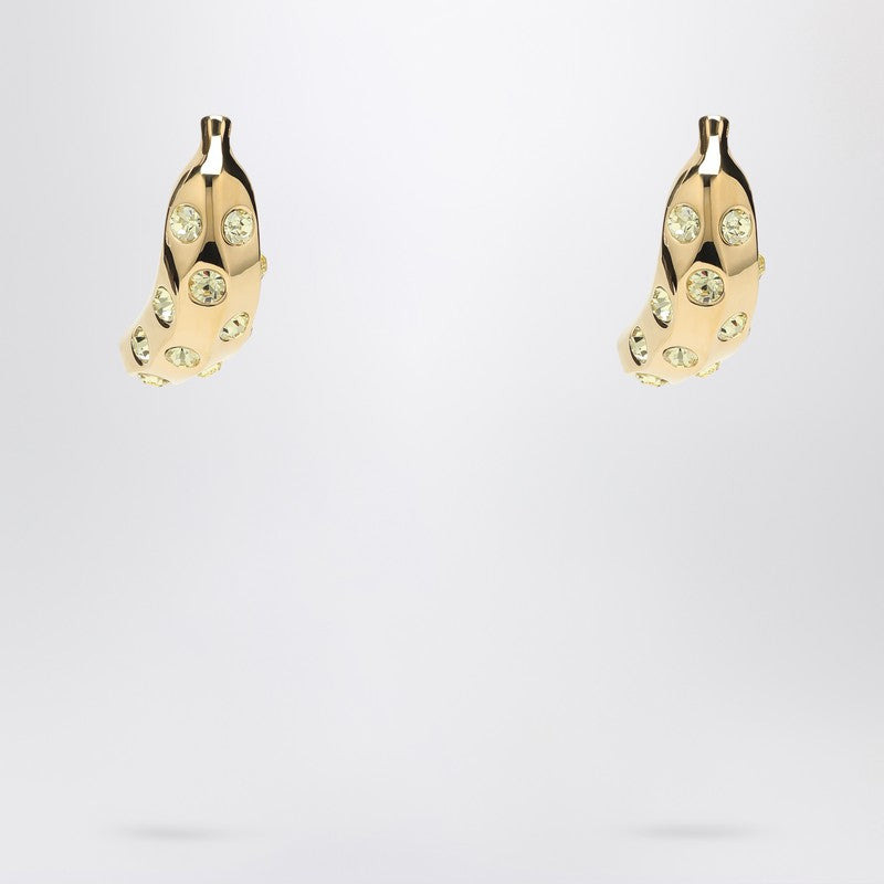 Jacquemus Banana Earrings With Rhinestones Women - 2