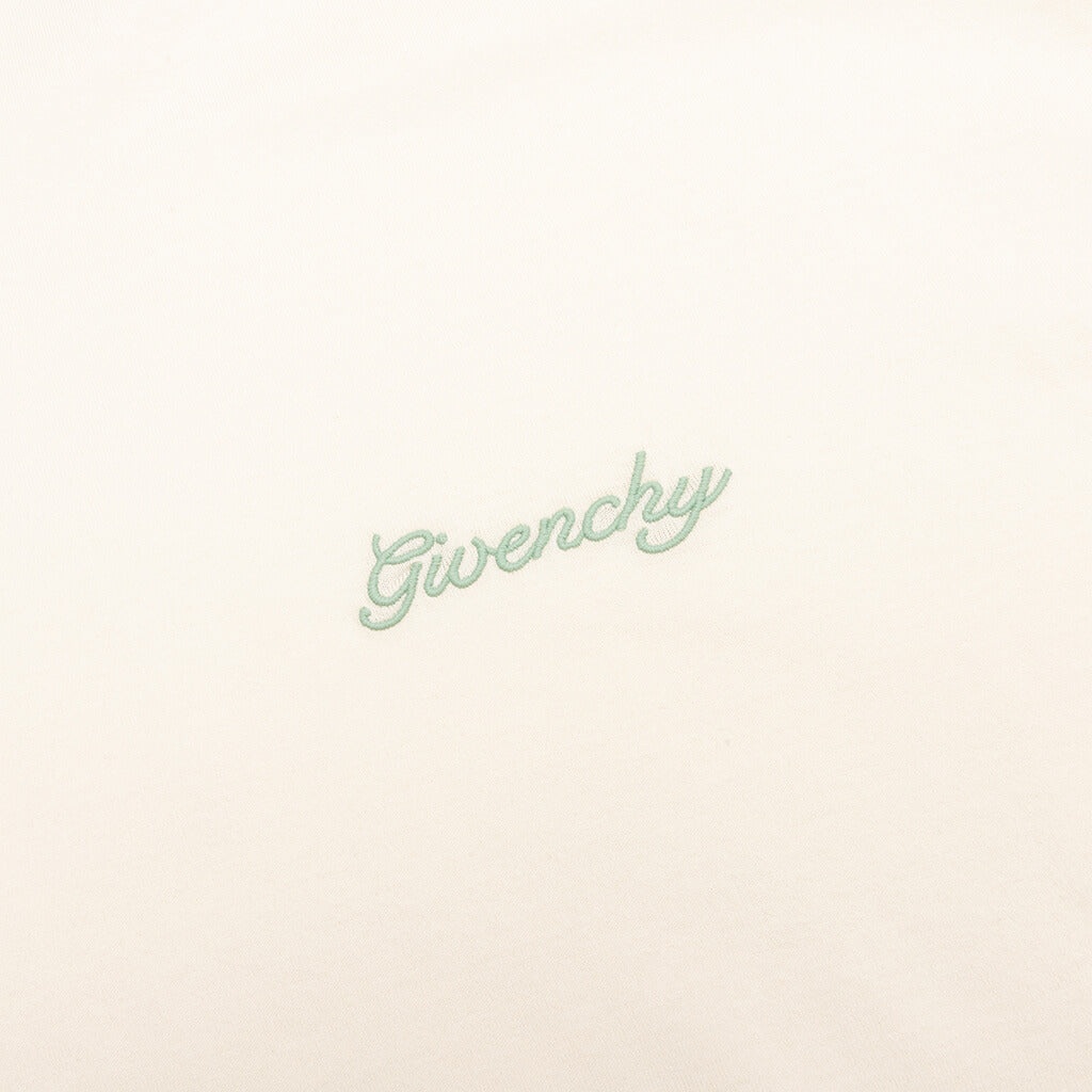 FLORAL DETAIL COTTON T-SHIRT - IVORY - 4