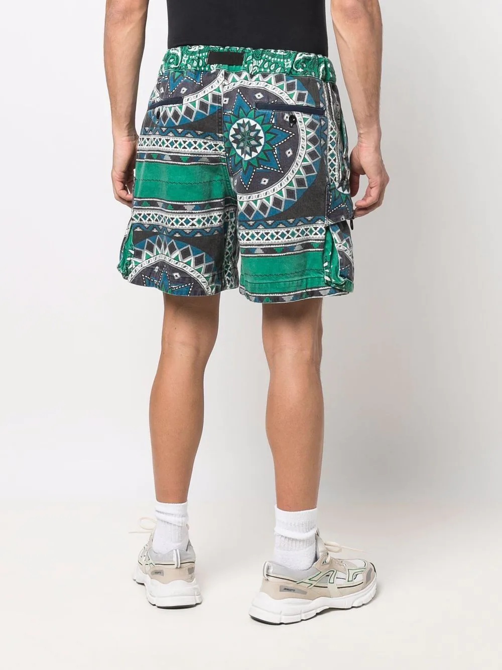 geometric-print bermuda shorts - 4