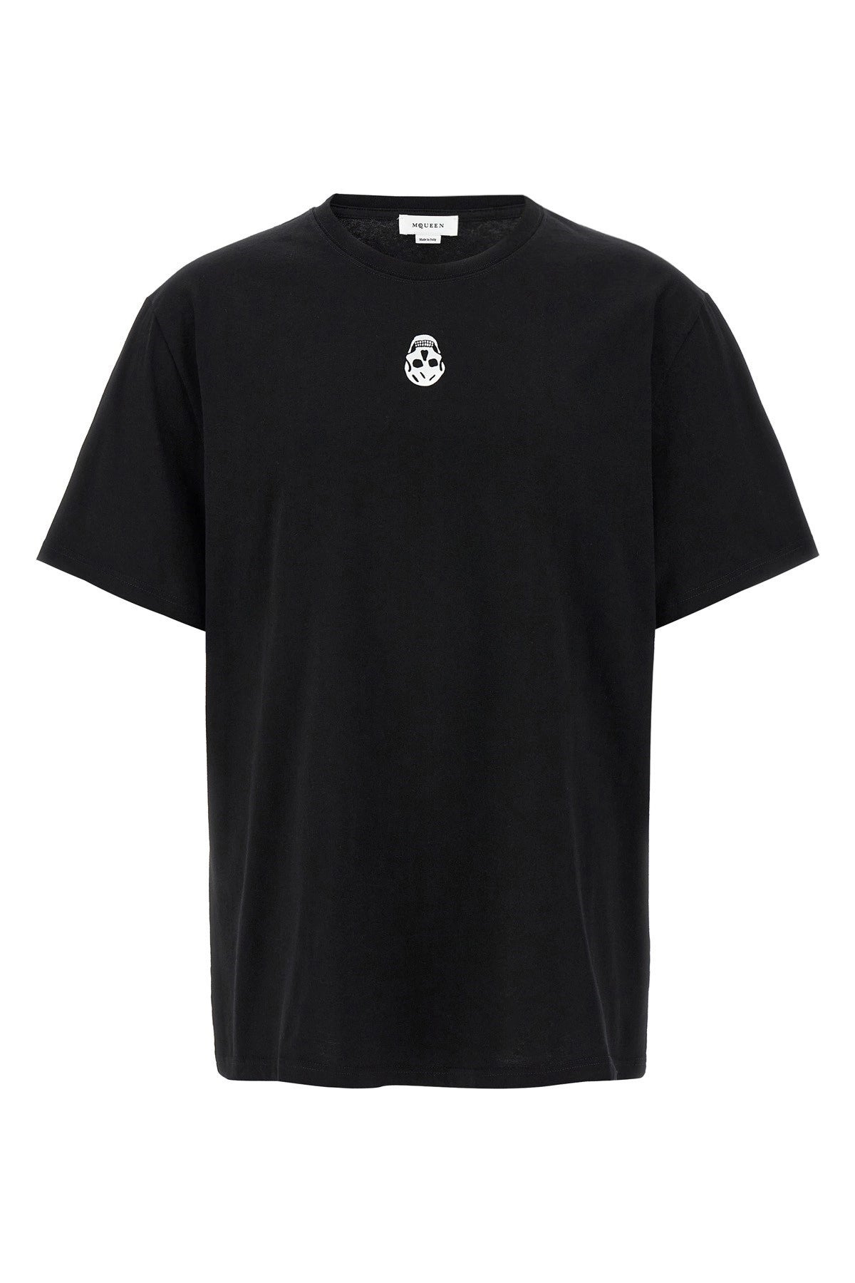 Mcqueen Men Flocked 'Skull' T-Shirt - 1